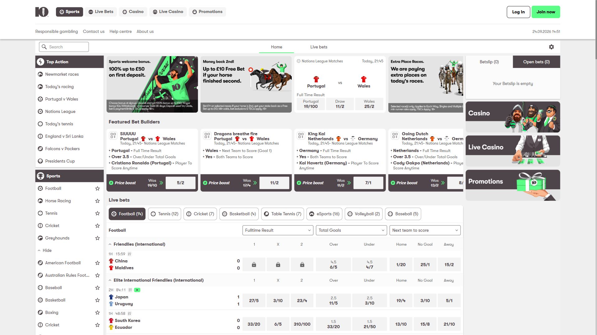 10Bet — Homepage (Desktop)
