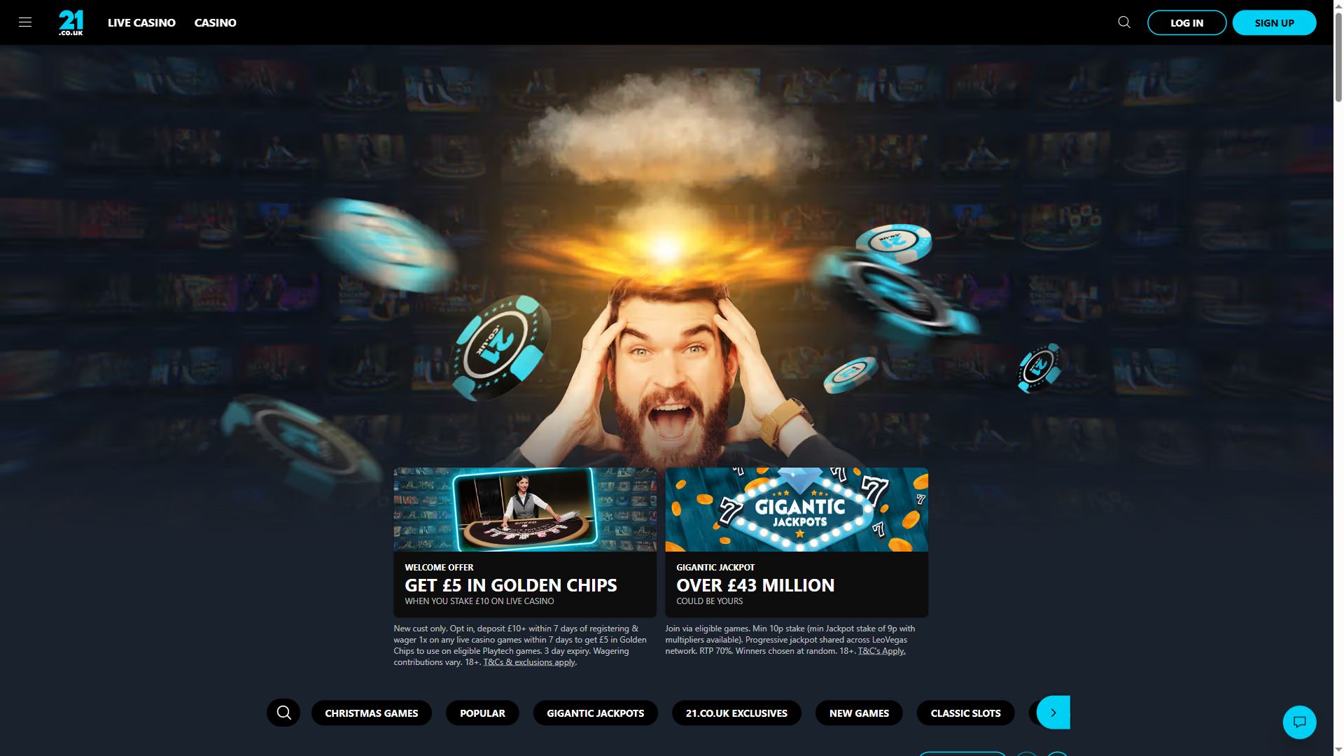 21.co.uk — Homepage (Desktop)