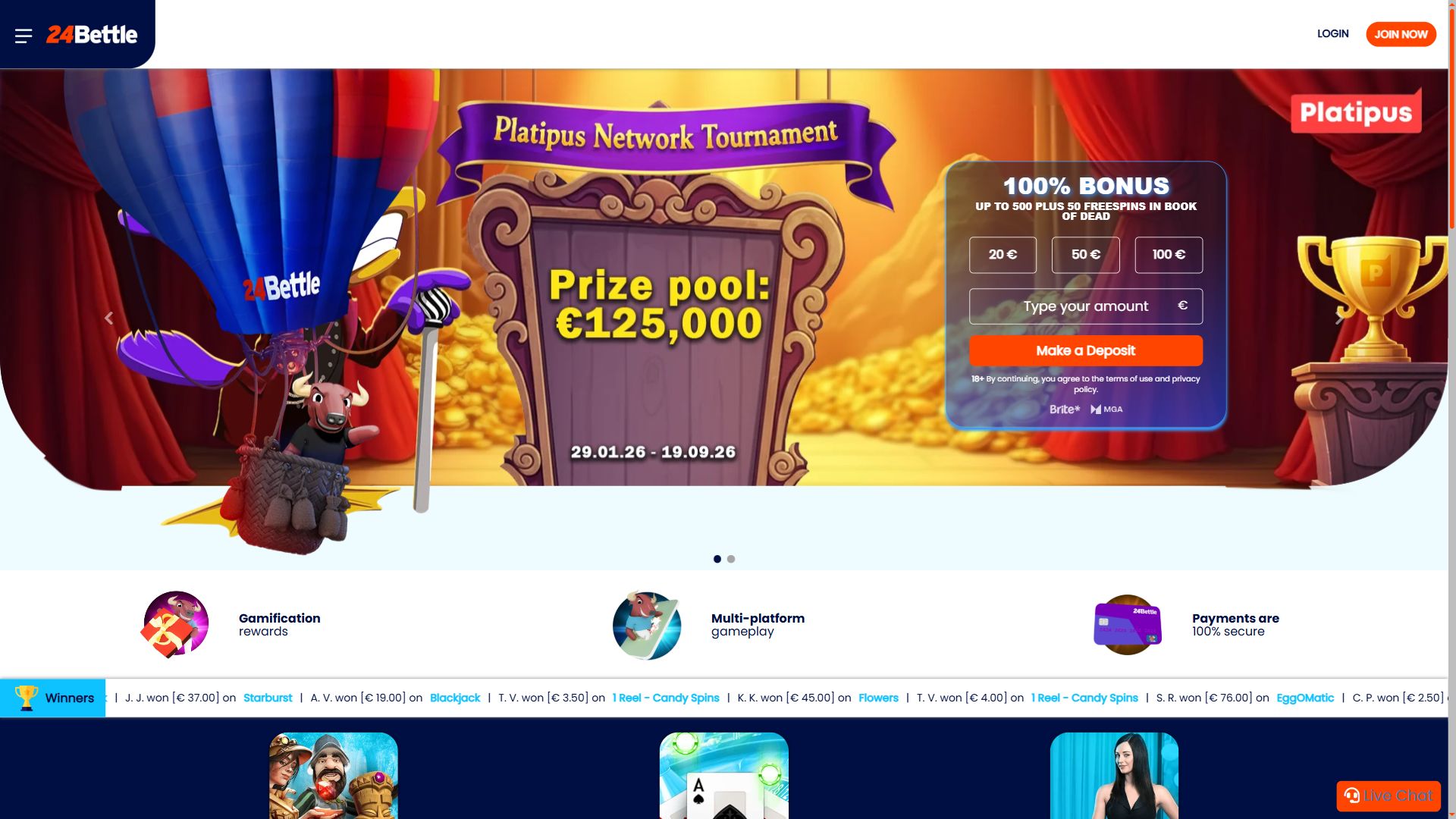 24Bettle — Homepage (Desktop)