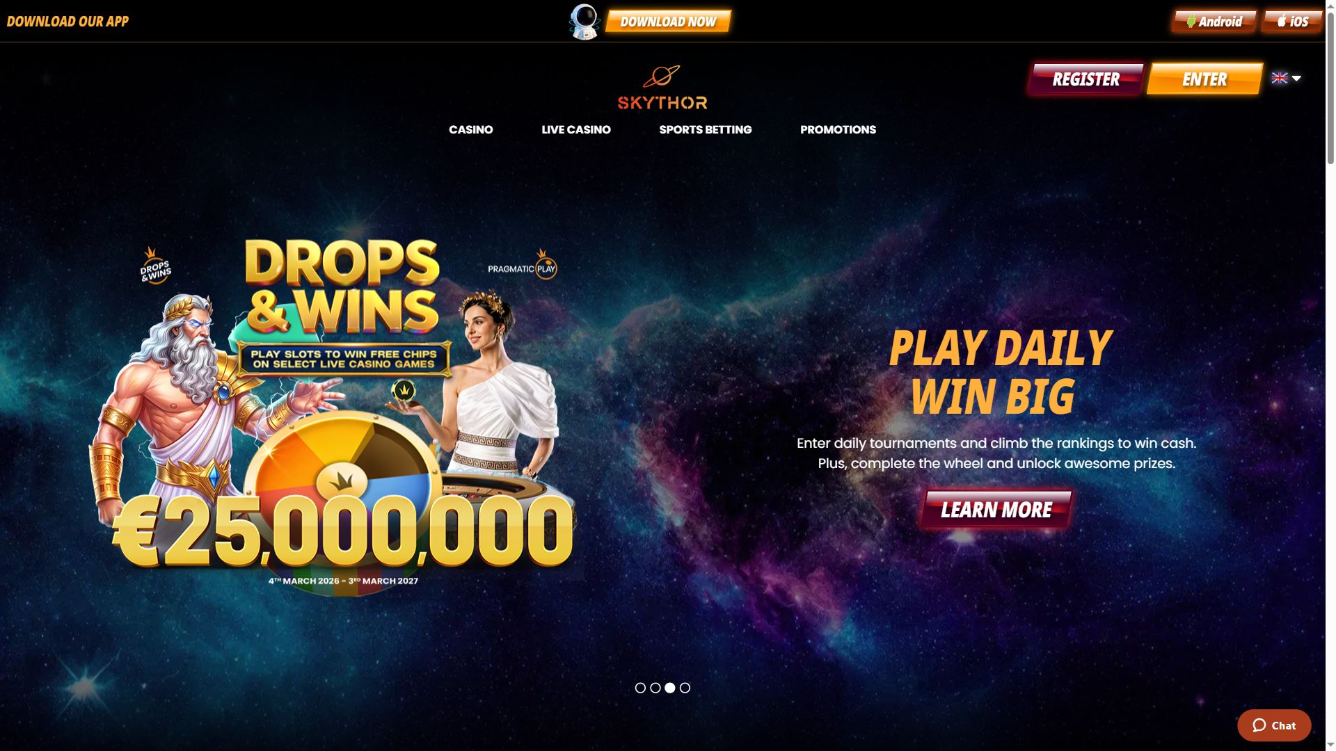 Skythor — Homepage (Desktop)