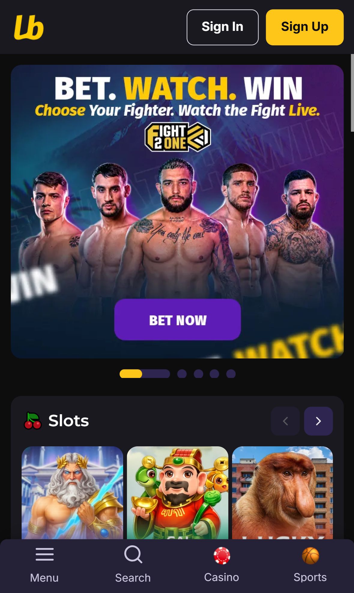 Leader.bet — Homepage (Mobile)