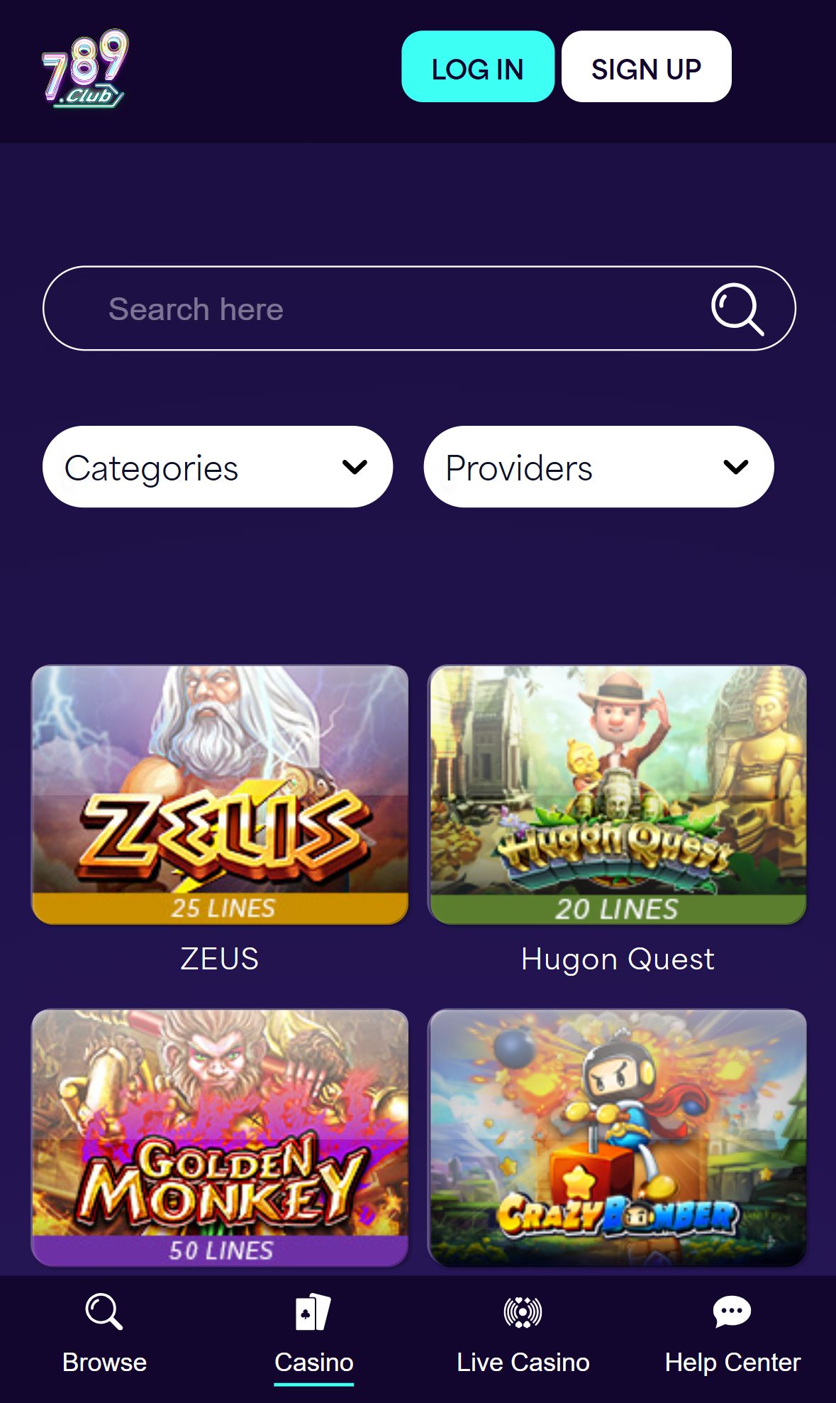789Club — Homepage (Mobile)