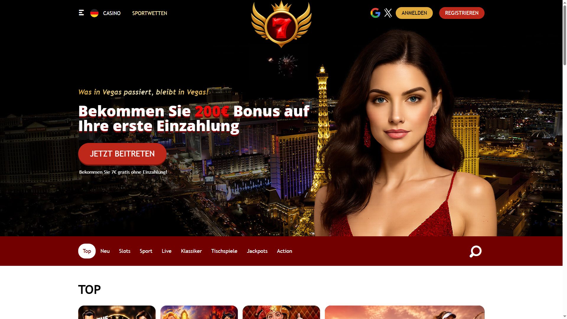 7Red — Startseite (Desktop)