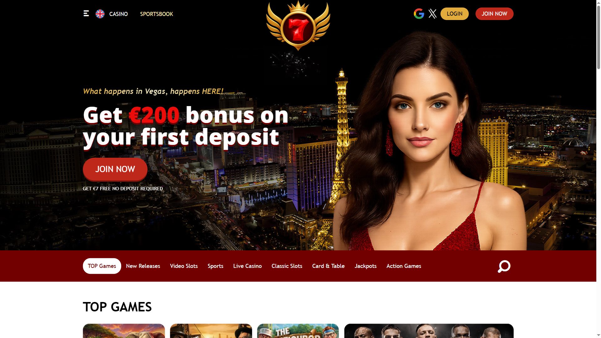 7Red — Homepage (Desktop)