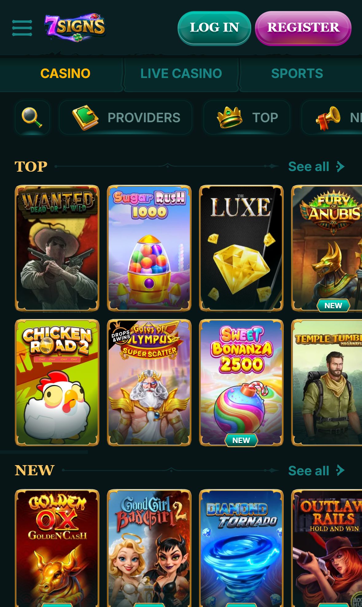 7Signs — Lobby (Mobile)