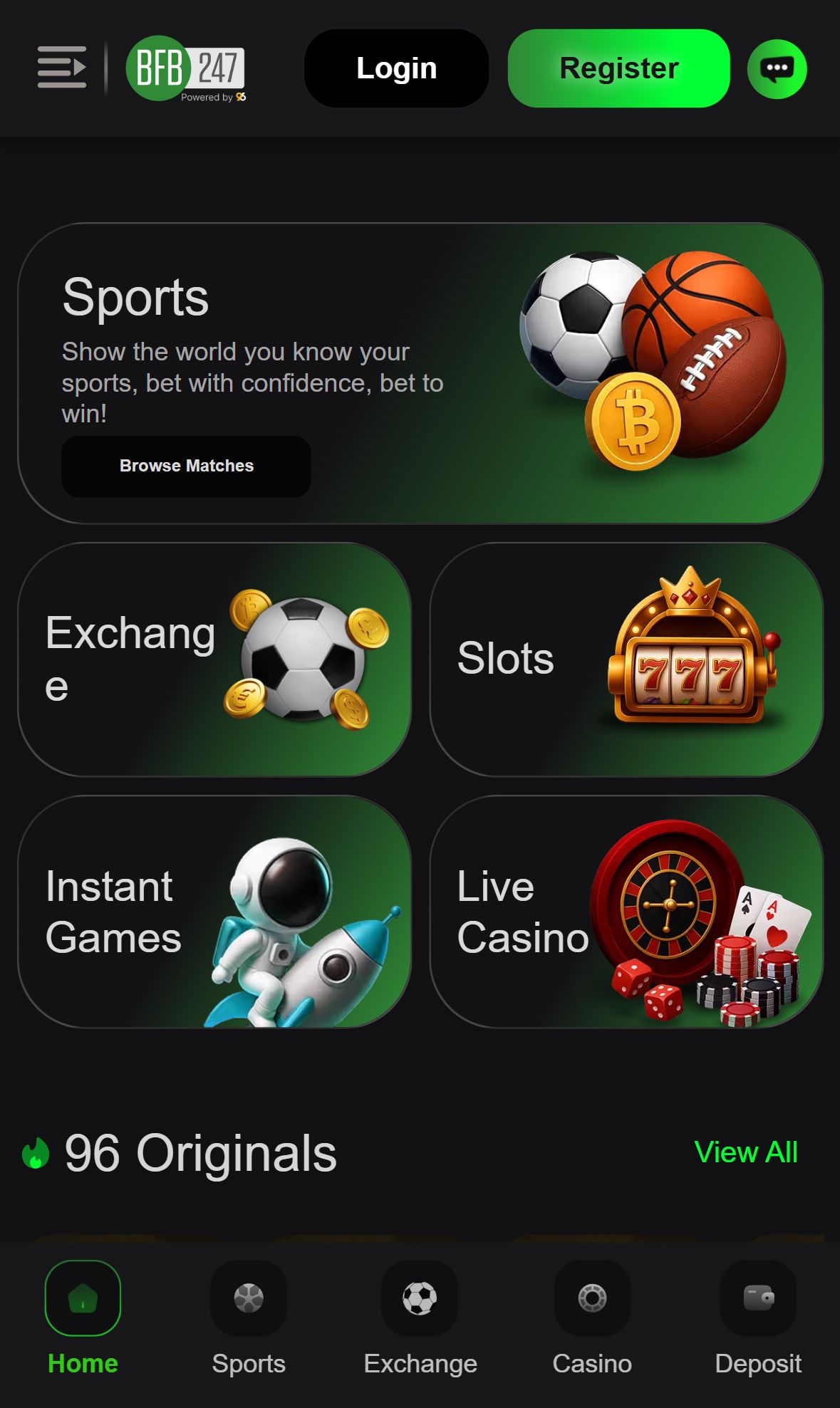 96ex.one — Homepage (Mobile)