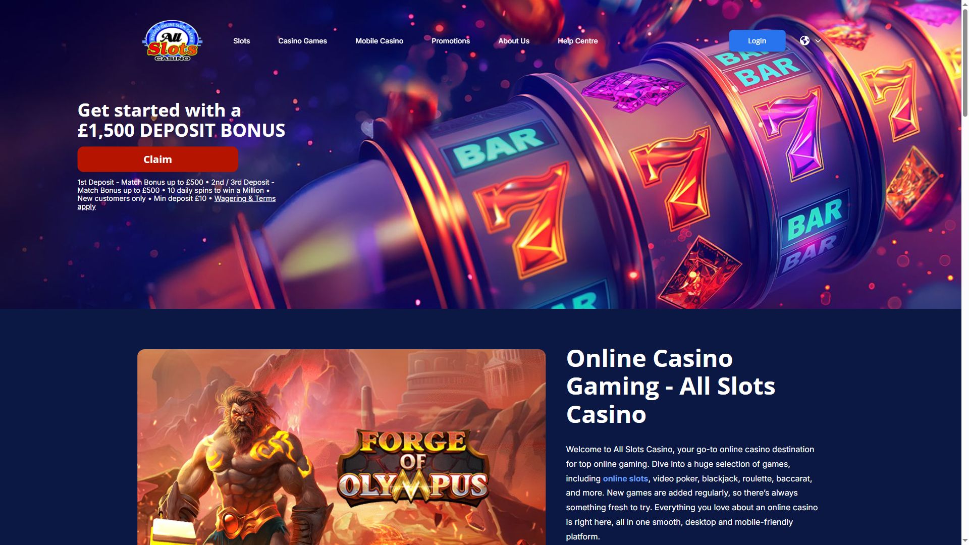 Allslotscasino — Homepage (Desktop)