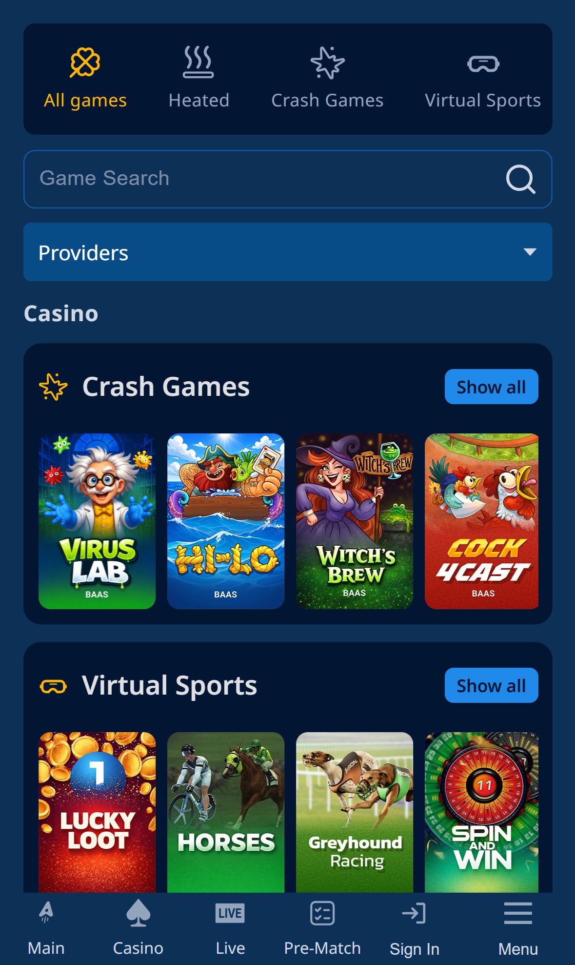 Apostart — Lobby (Mobile)