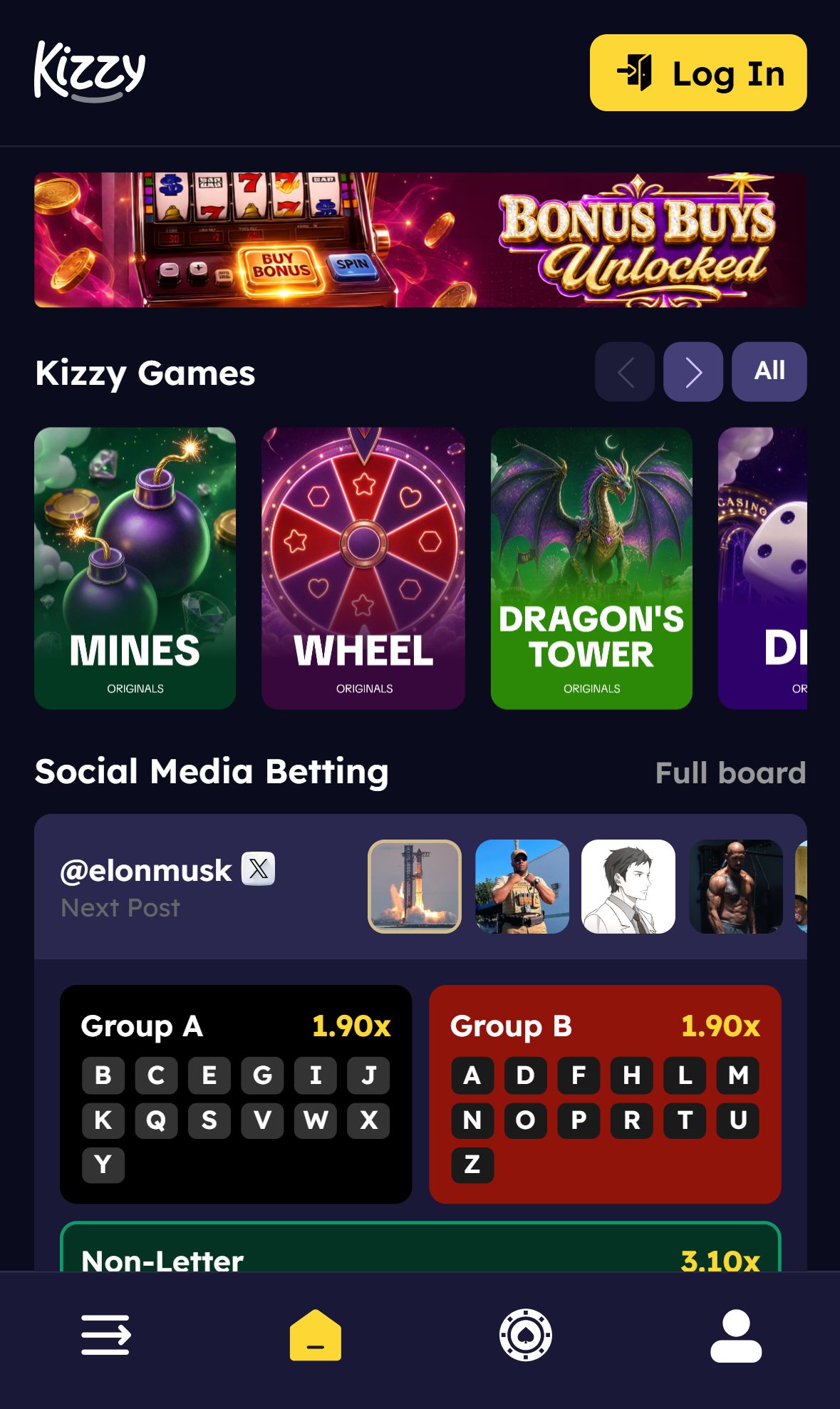 Kizzy — Homepage (Mobile)
