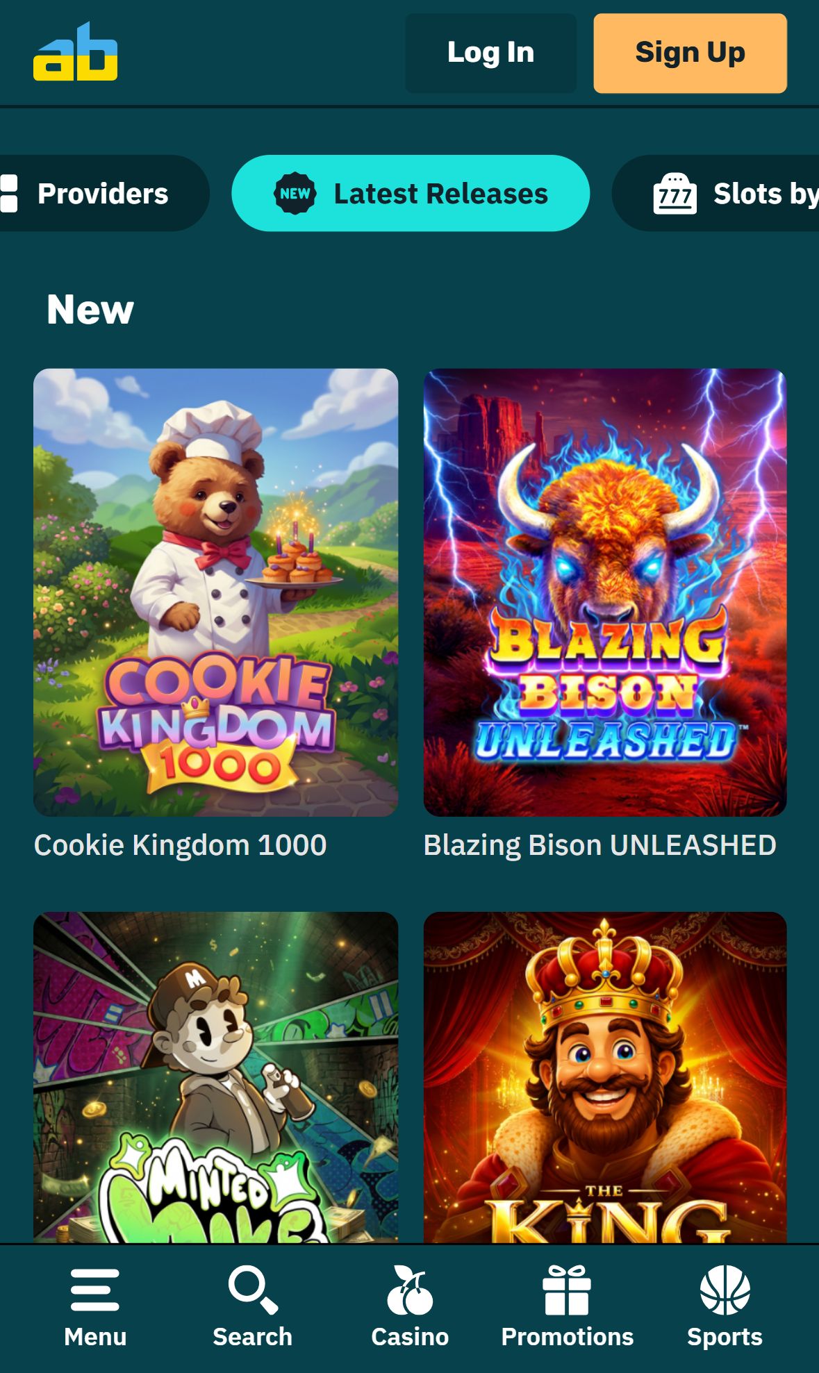 Arcanebet — Lobby (Mobile)