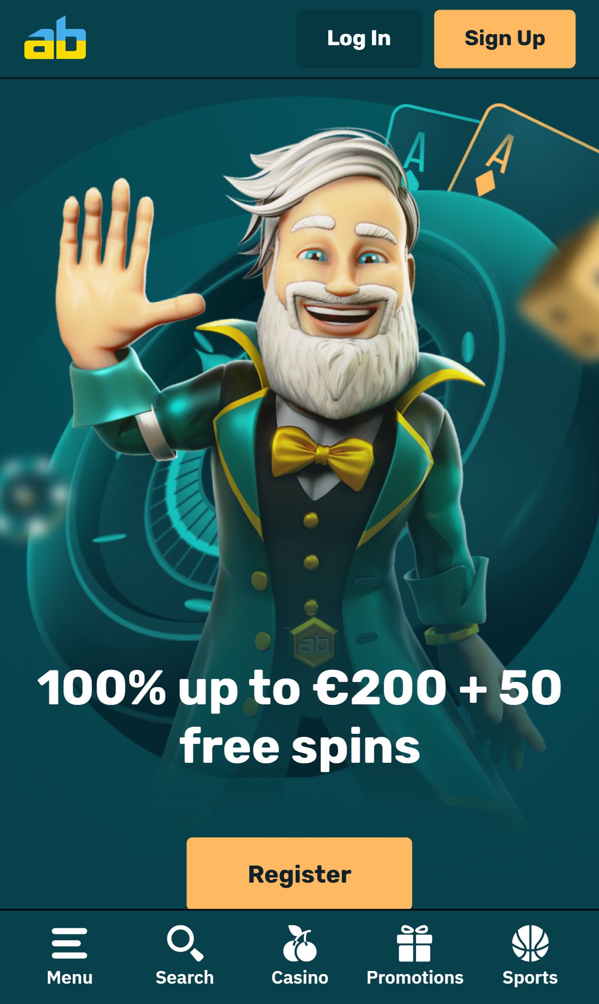 Arcanebet — Homepage (Mobile)