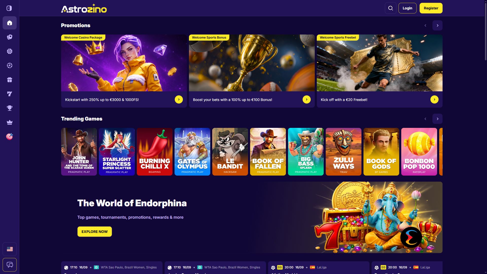 Astrozino — Homepage (Desktop)