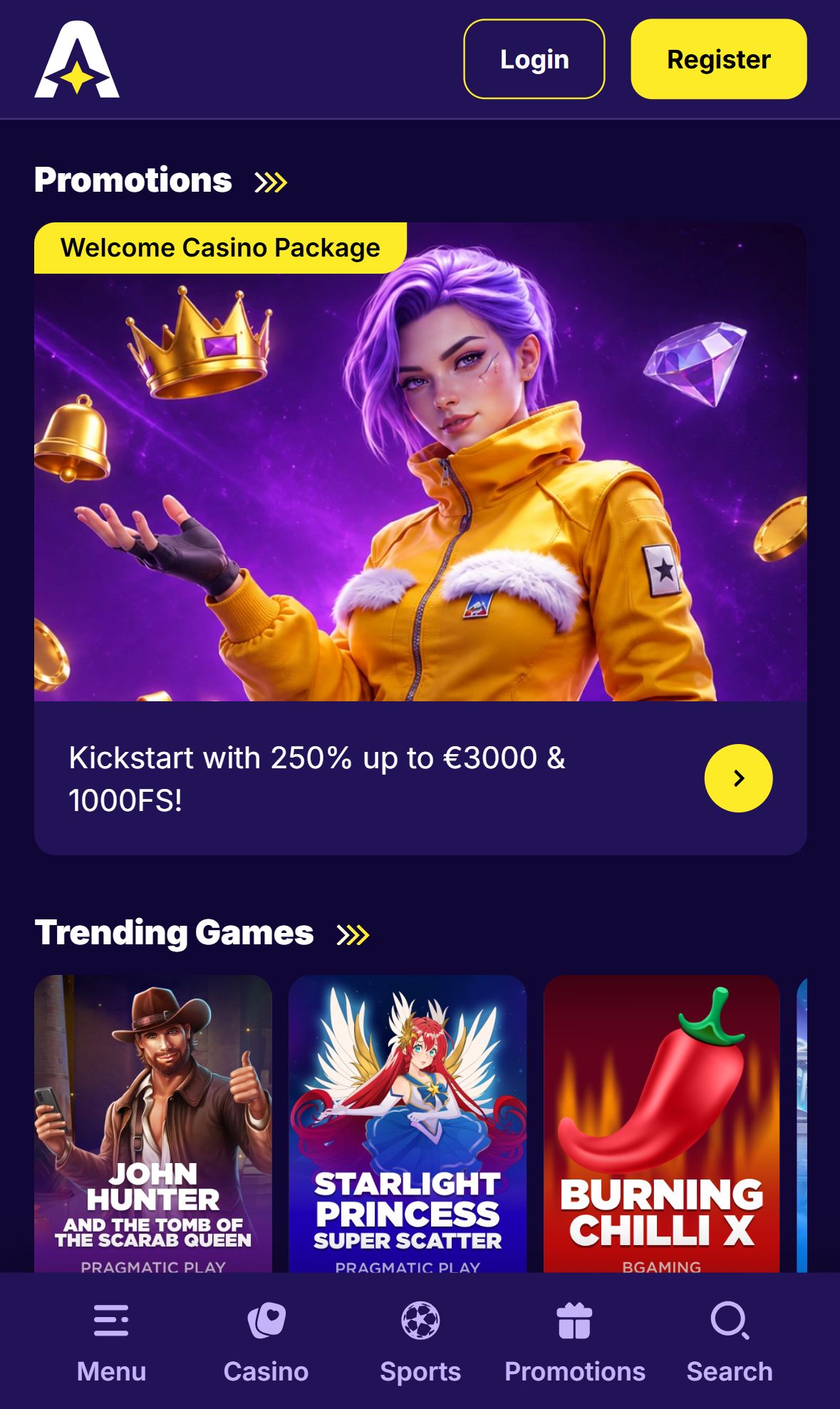 Astrozino — Homepage (Mobile)