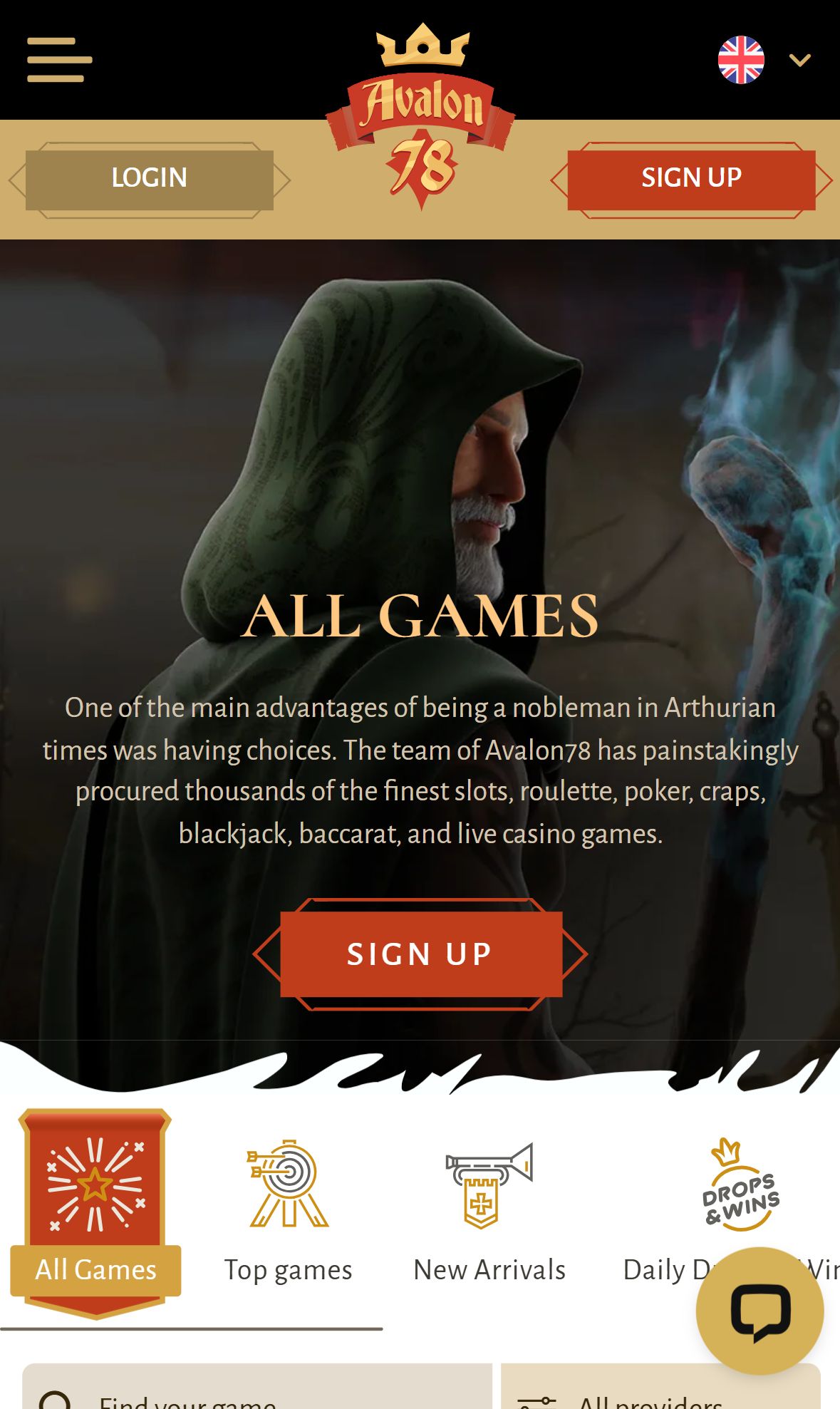 Avalon78 — Lobby (Mobile)