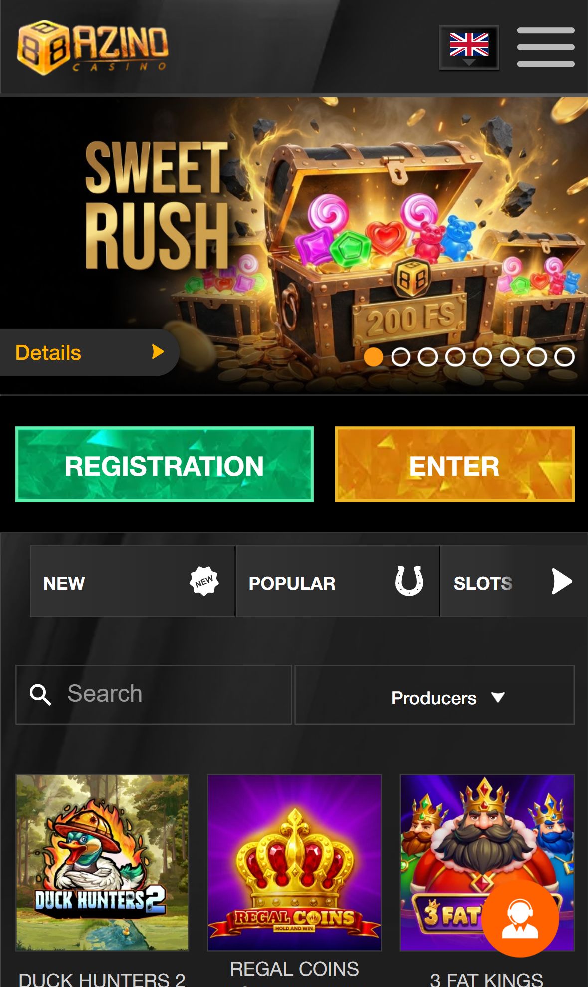 Azino888 — Homepage (Mobile)