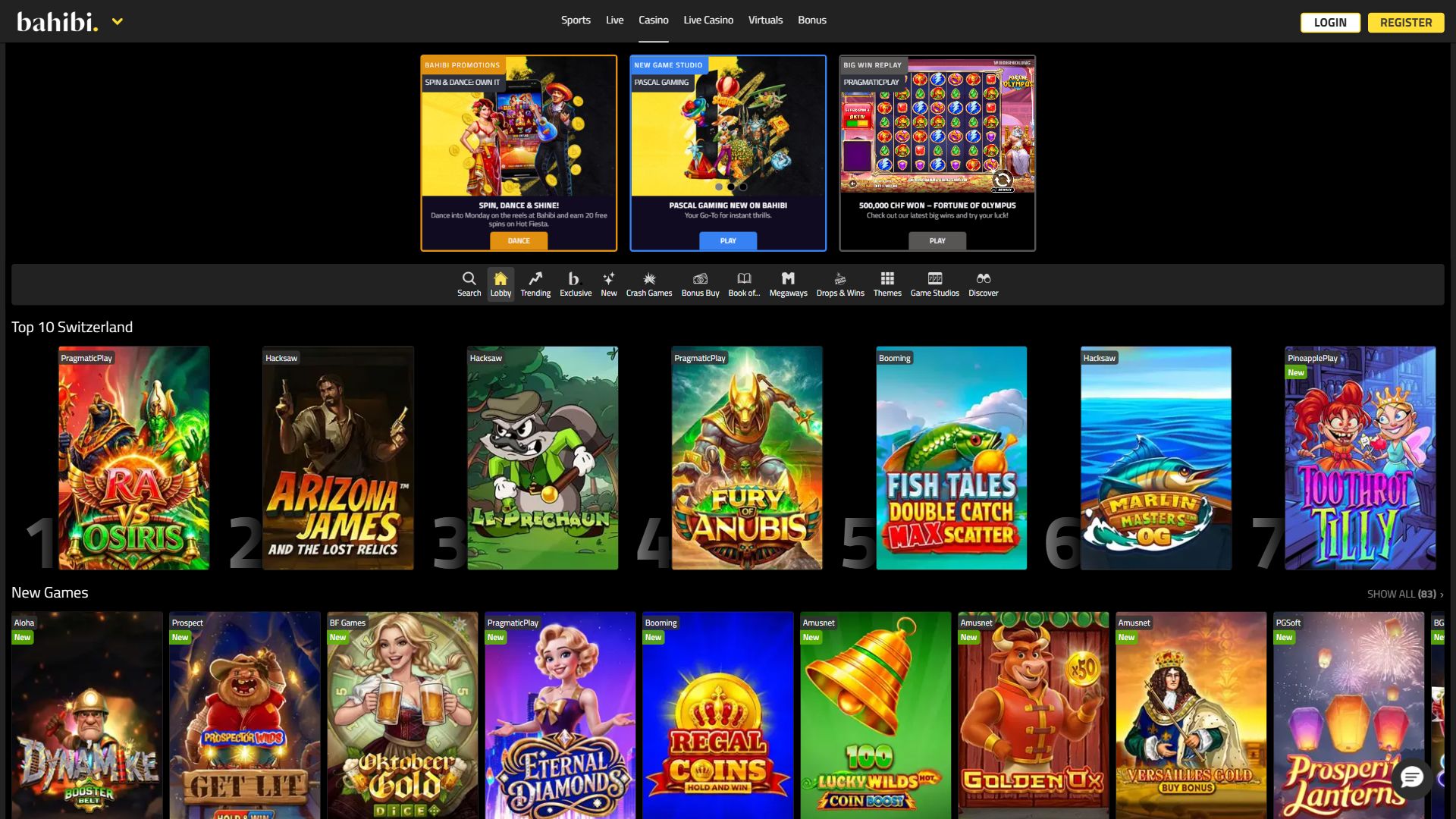 Bahibi — Lobby (Desktop)