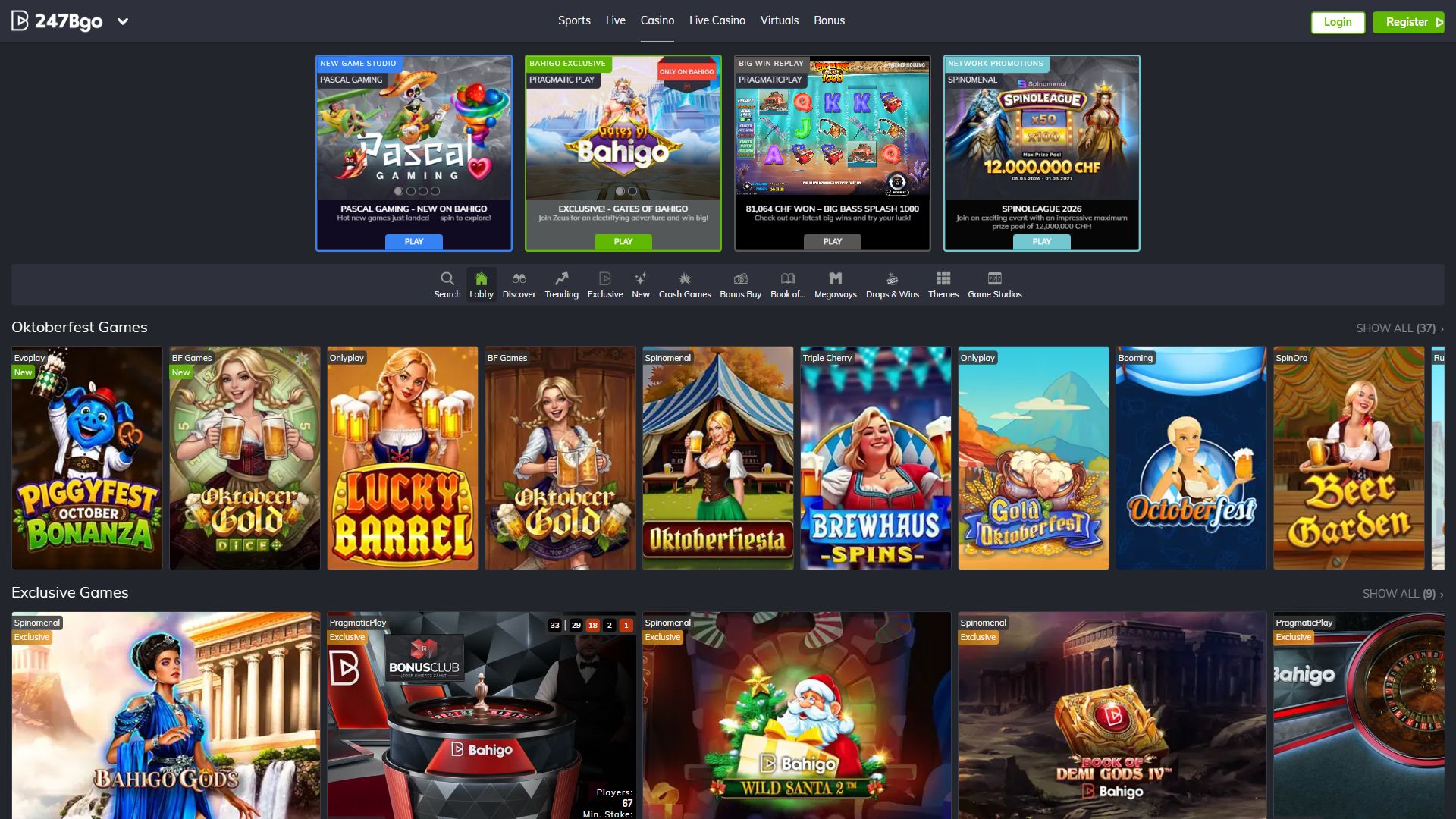 247Bgo — Lobby (Desktop)