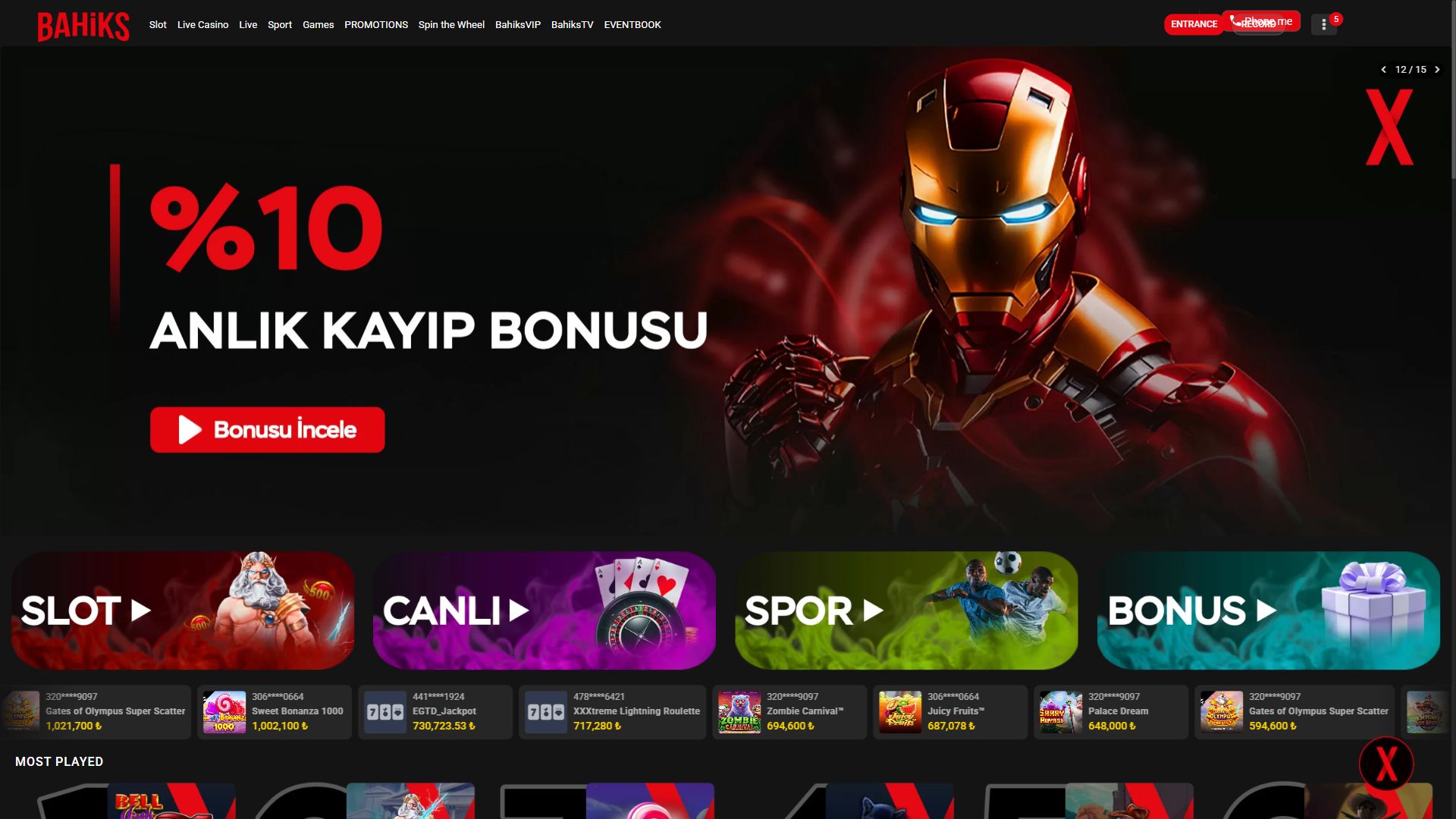 Bahiks — Homepage (Desktop)