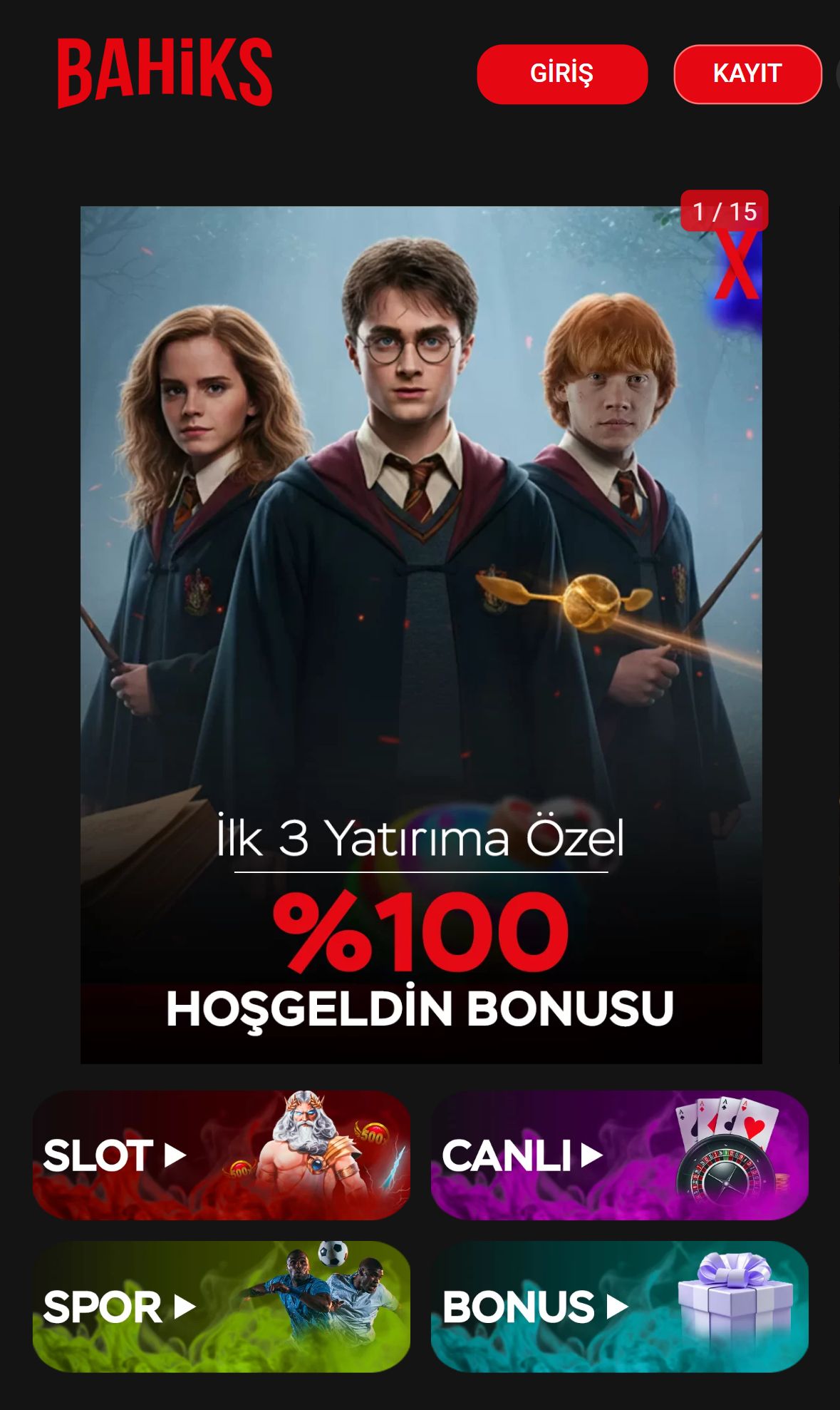 Bahiks — Homepage (Mobile)