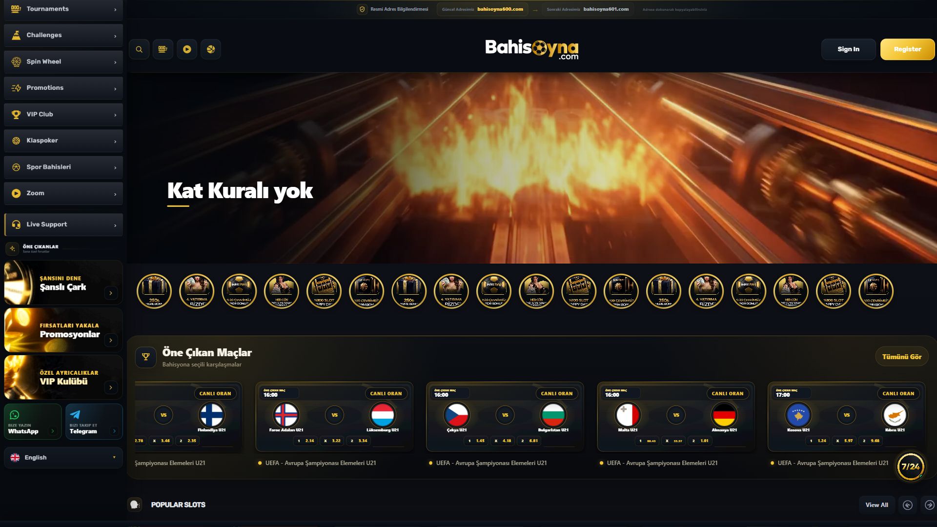 Bahisoyna — Homepage (Desktop)