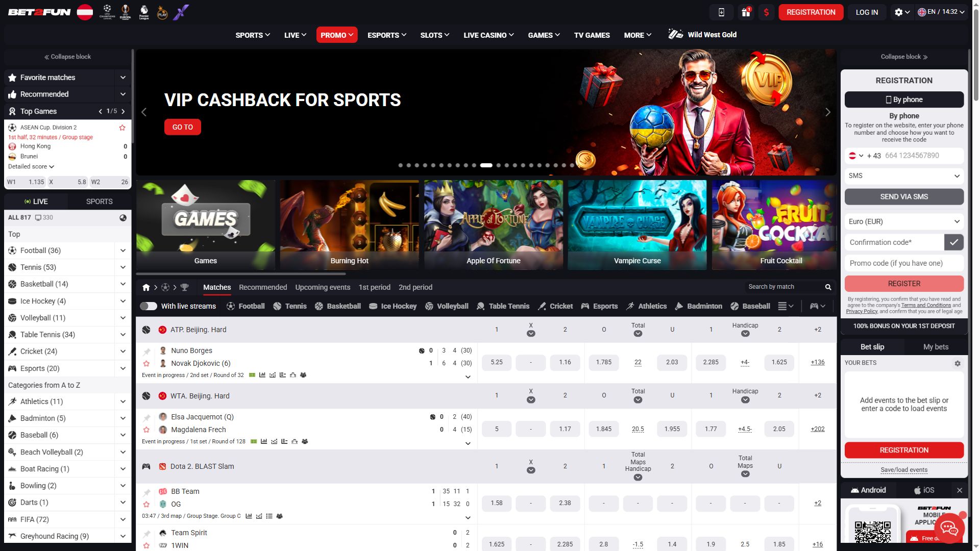 BET2FUN — Homepage (Desktop)
