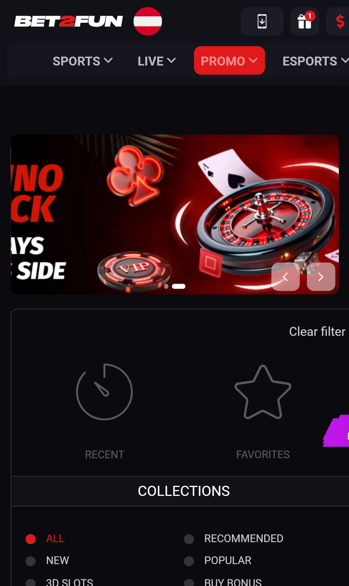 BET2FUN — Homepage (Mobile)