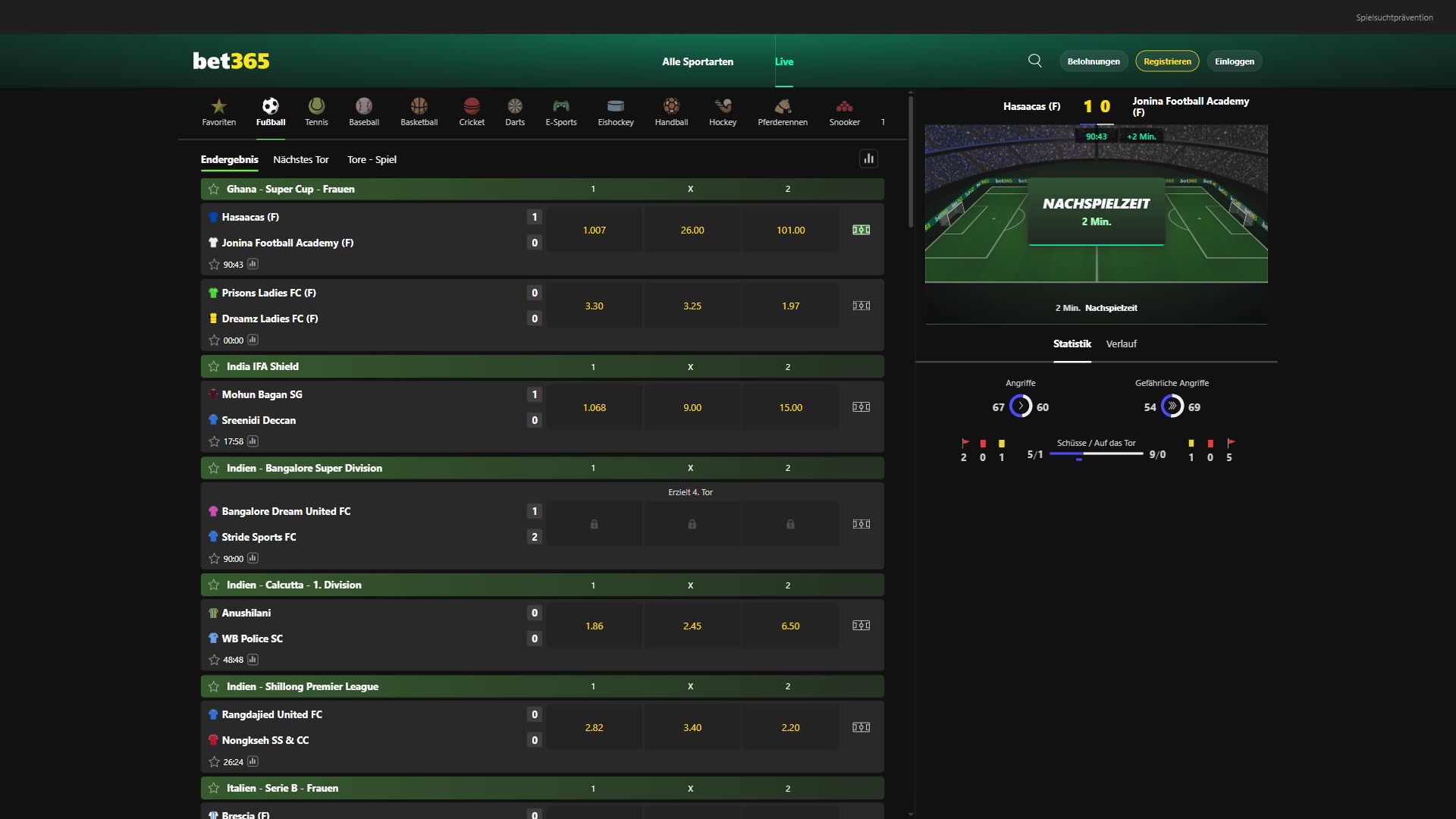 Bet365 — Lobby (Desktop)