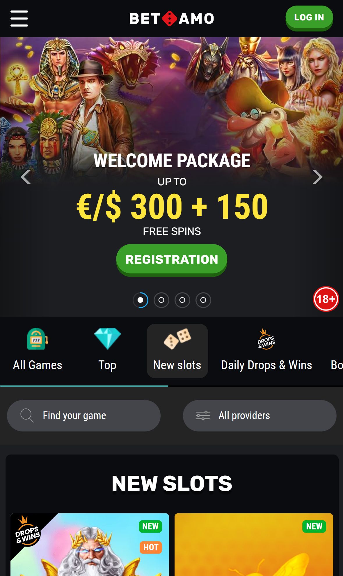Betamo — Lobby (Mobile)