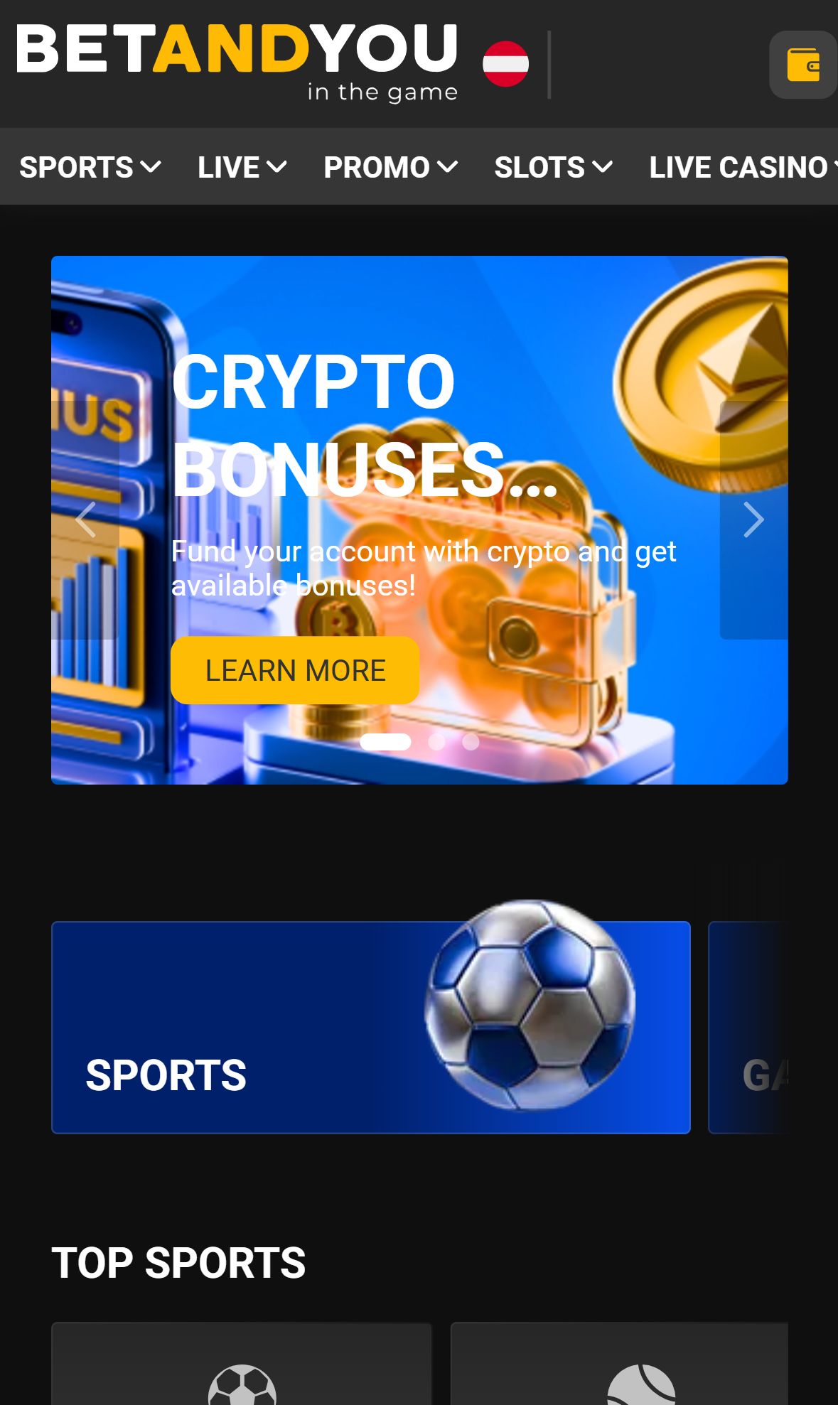 BETandYOU — Homepage (Mobile)