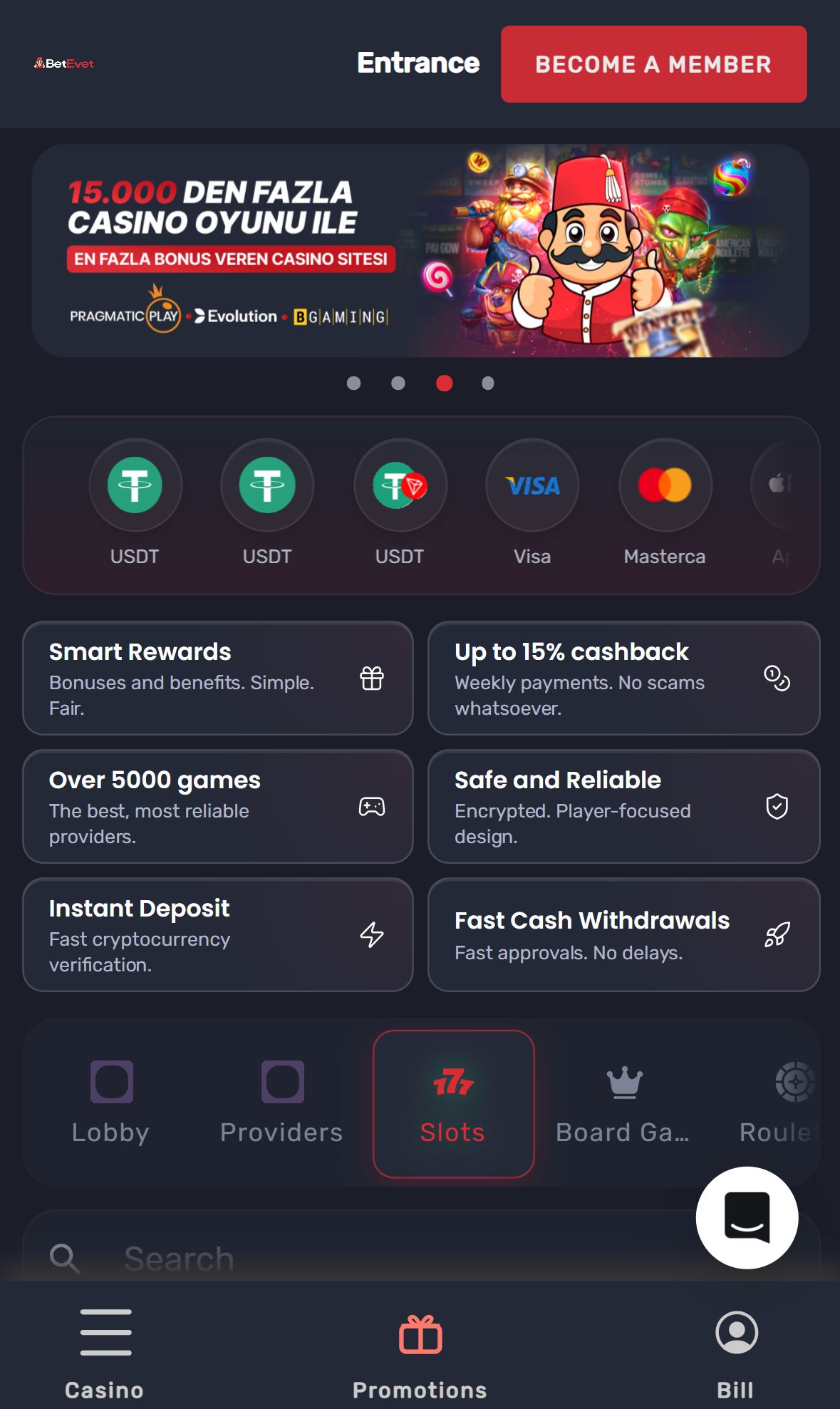 Betevet — Lobby (Mobile)