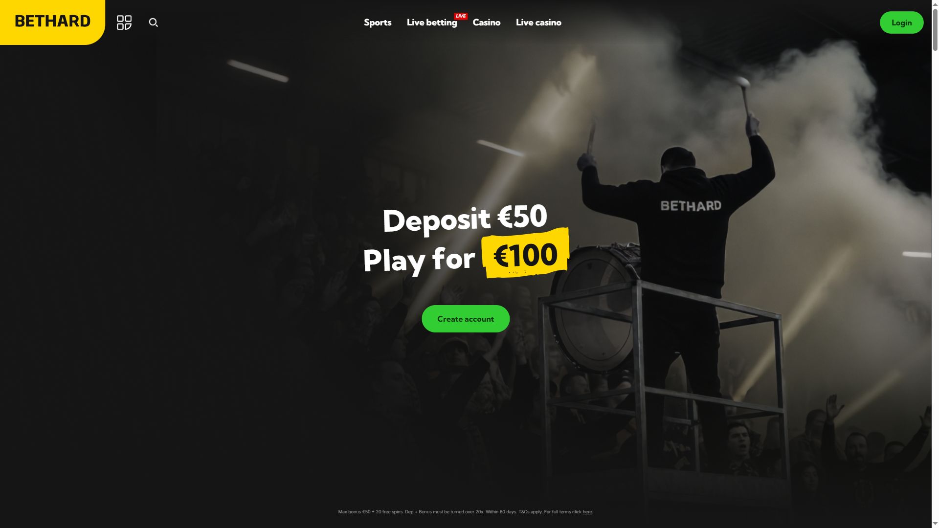 Bethard — Homepage (Desktop)