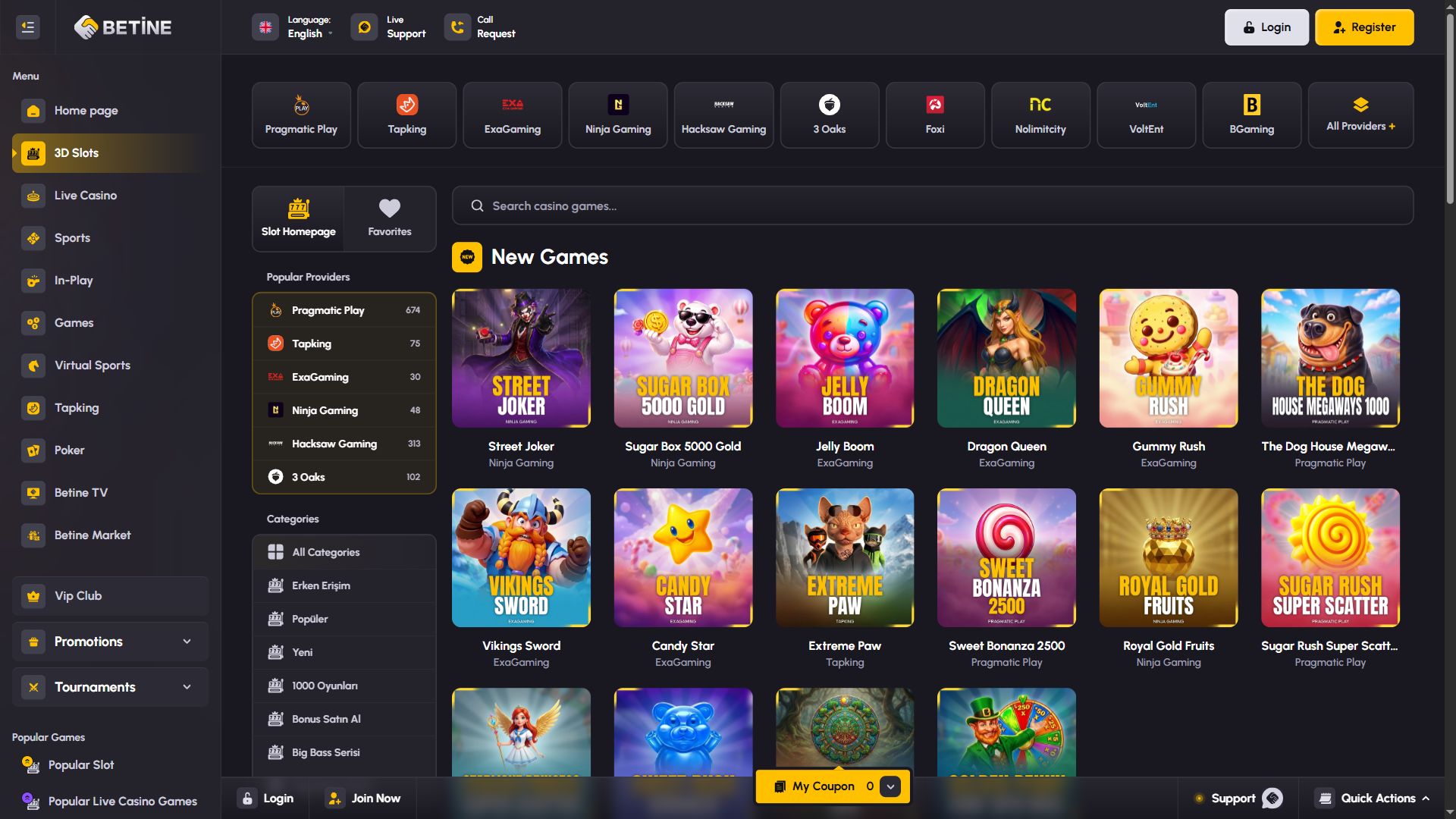 Betine — Lobby (Desktop)