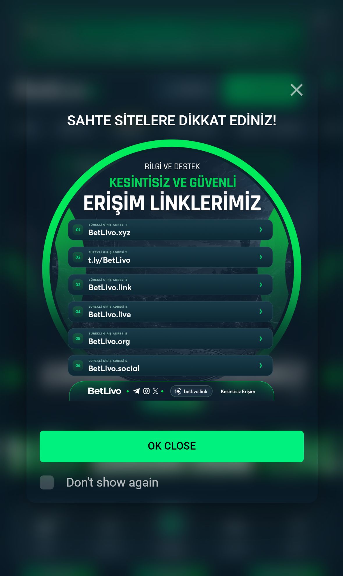 Betlivo — Homepage (Mobile)
