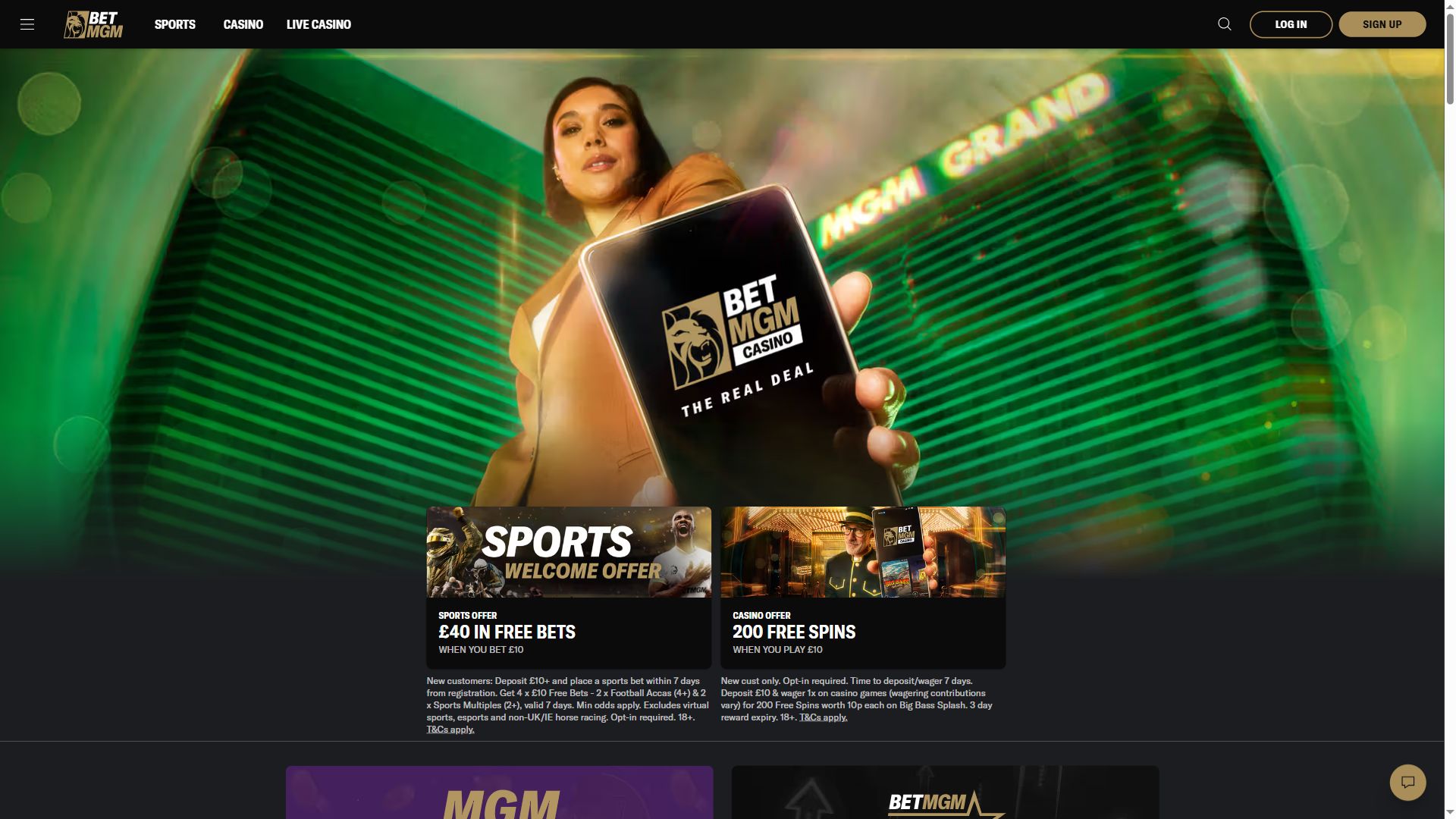 BetMGM UK — Homepage (Desktop)