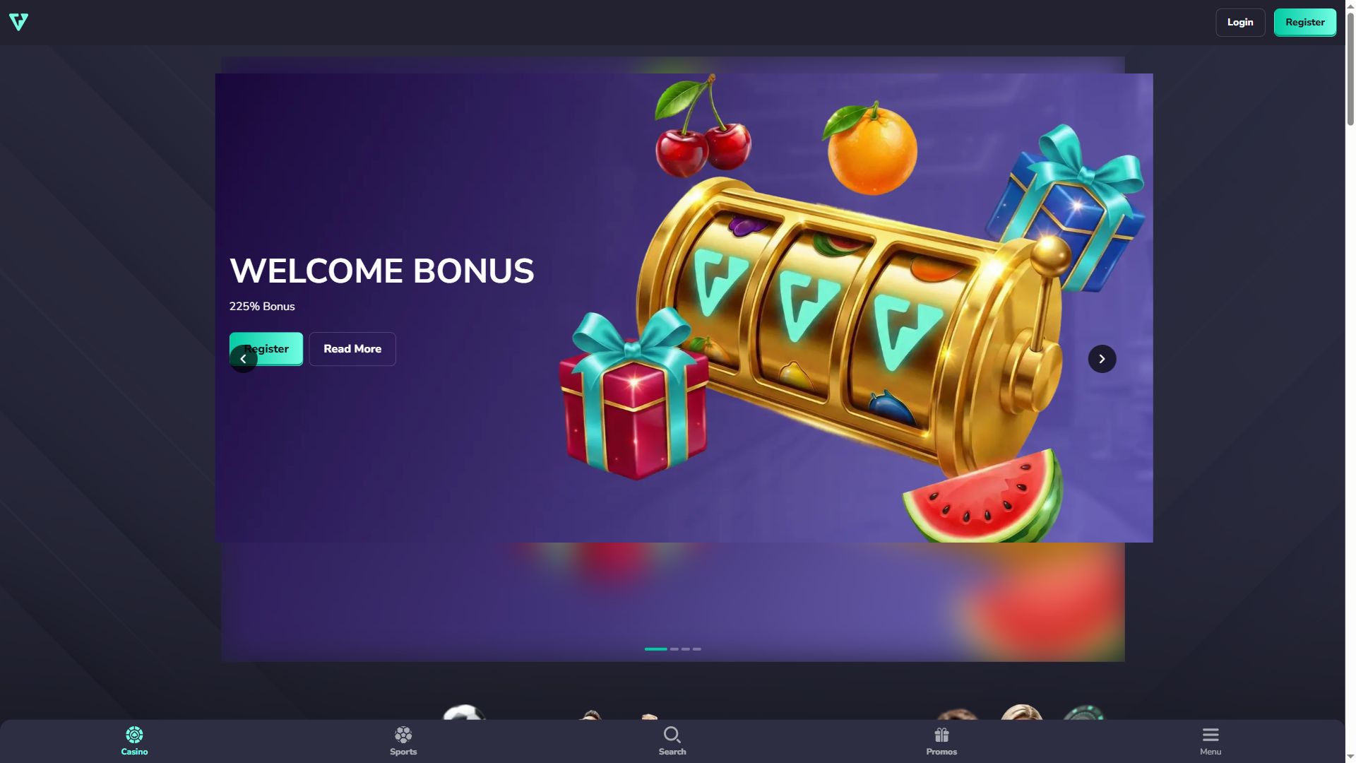 Betnova — Lobby (Desktop)