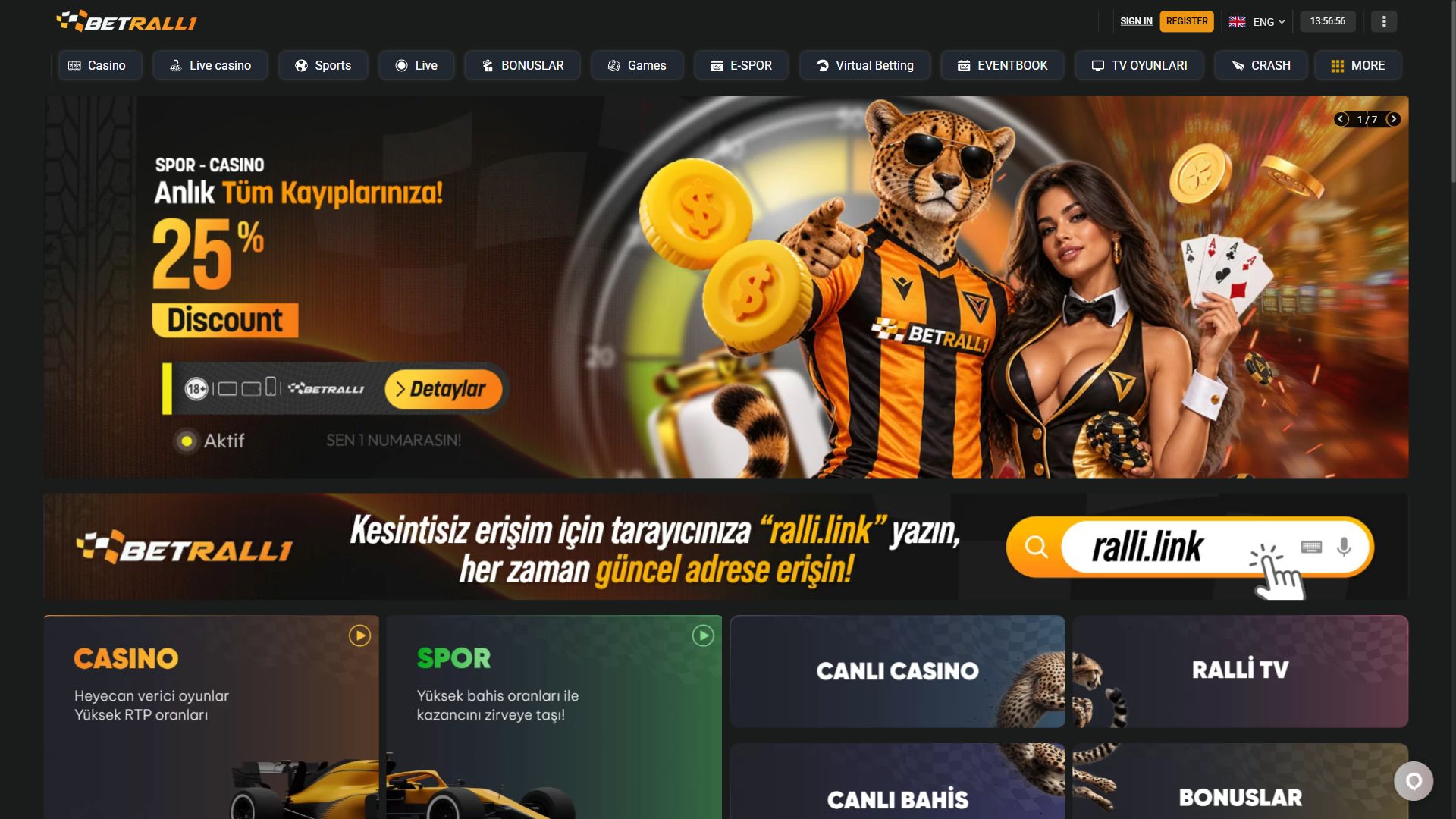 Betralli — Homepage (Desktop)