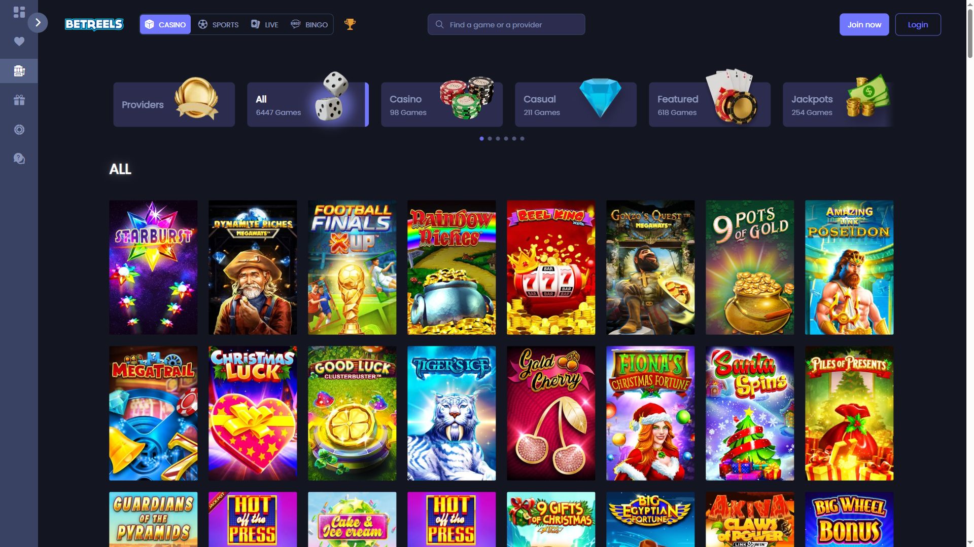 Betreels — Lobby (Desktop)