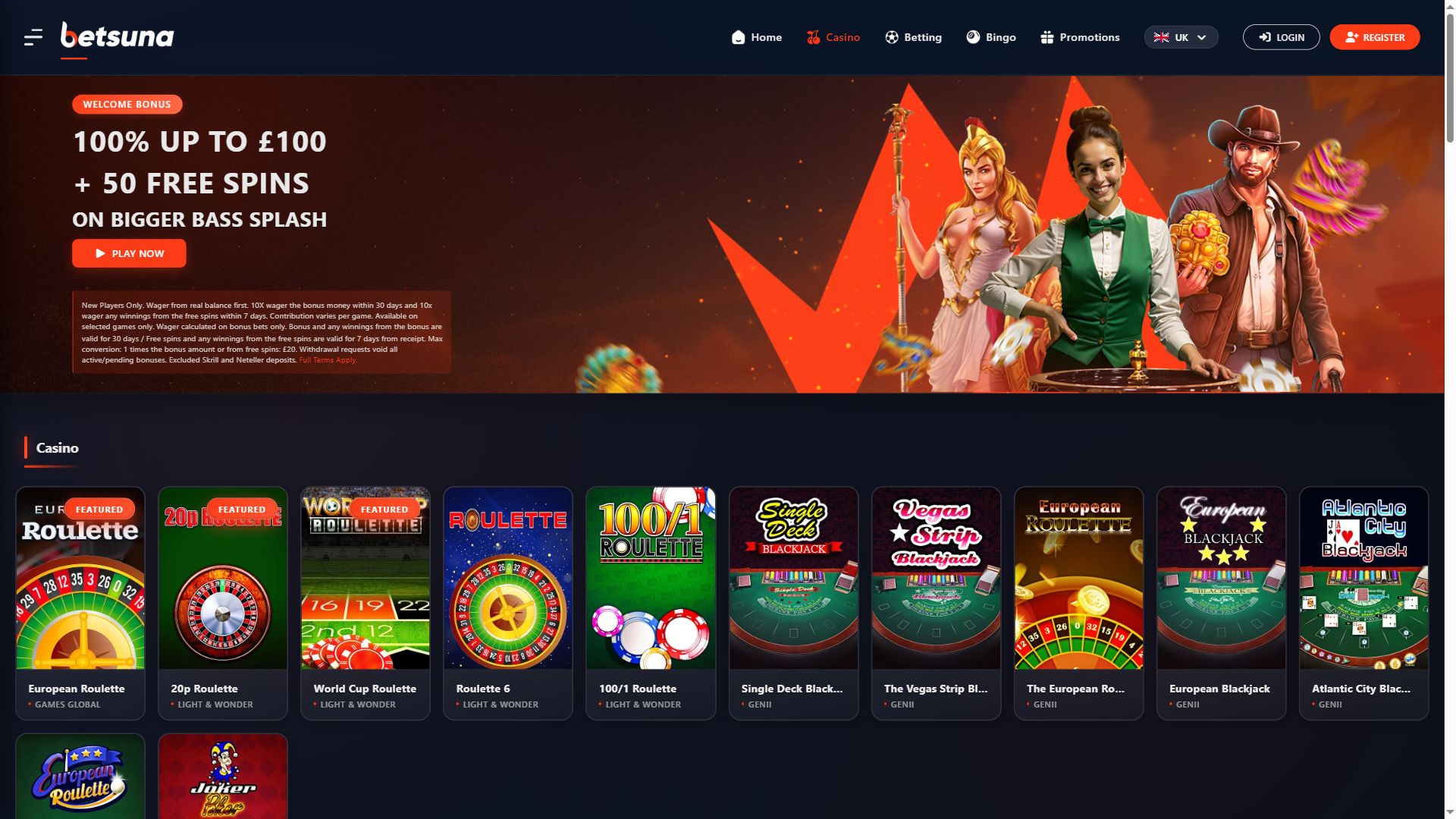 Betsuna — Lobby (Desktop)