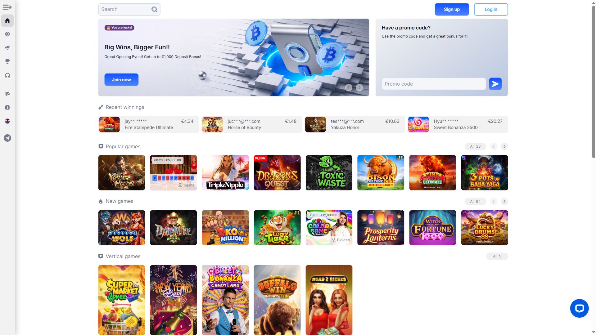 Betto Games — Homepage (Desktop)