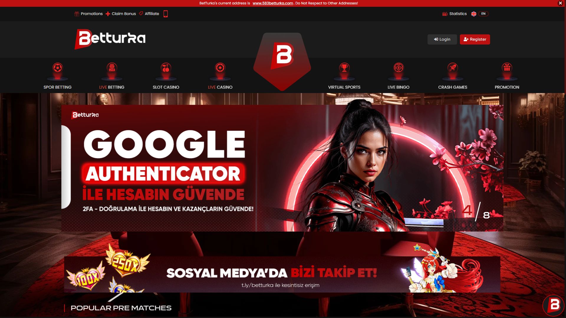 BetTurka — Homepage (Desktop)