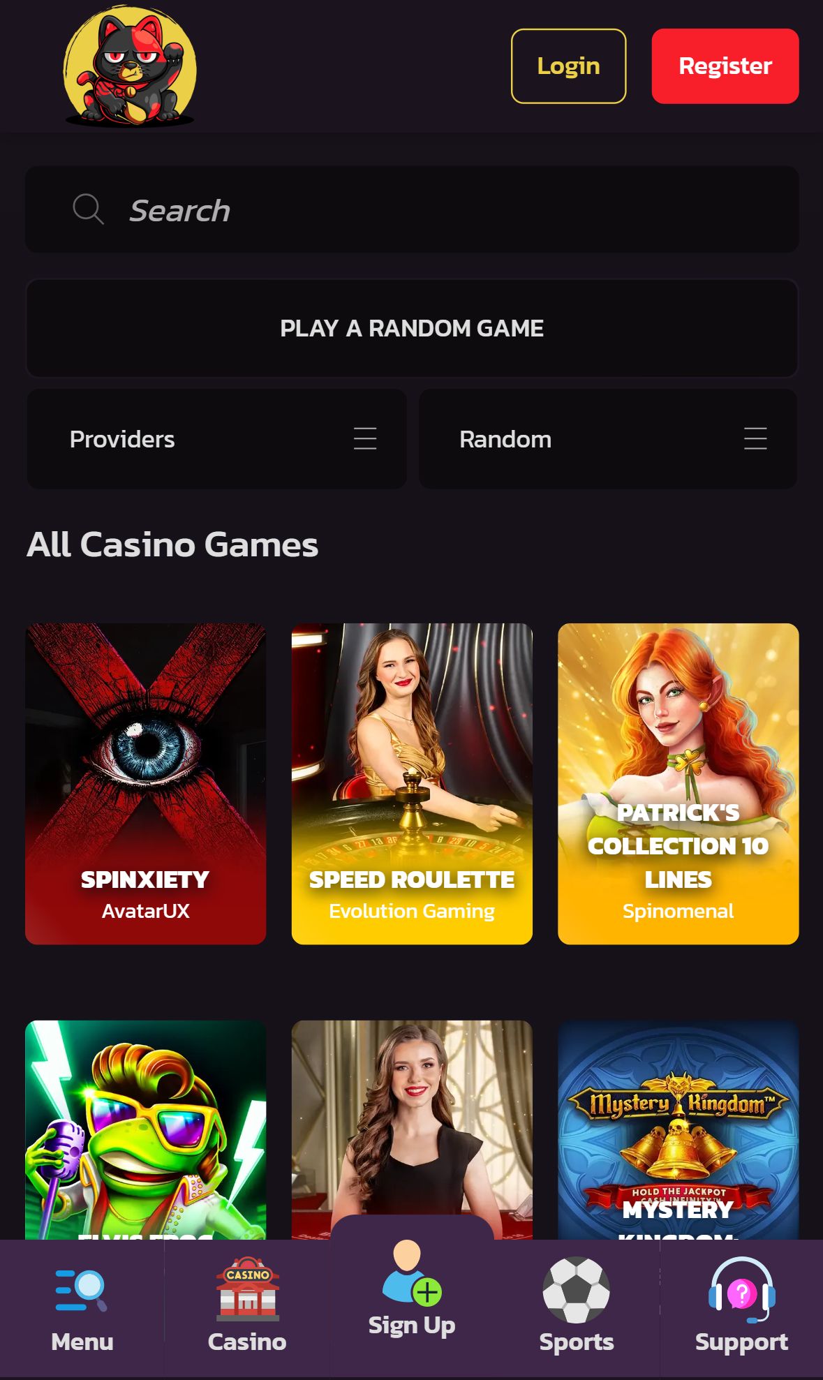 Beturo — Lobby (Mobile)