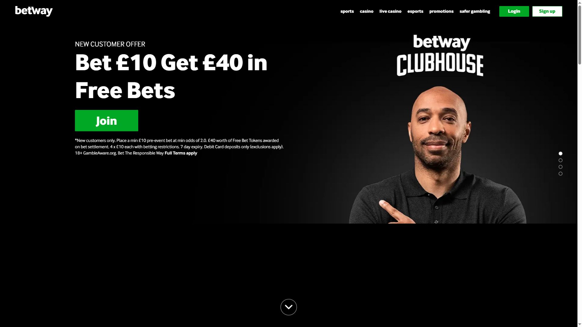 Betway — Homepage (Desktop)