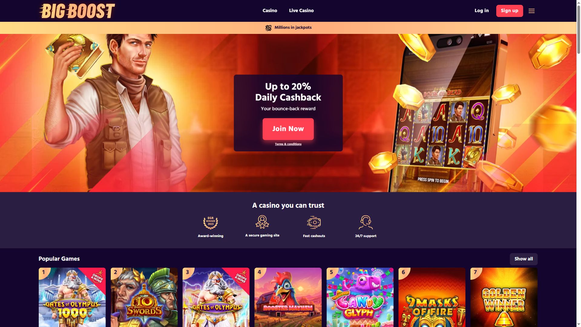 Bigboost — Homepage (Desktop)