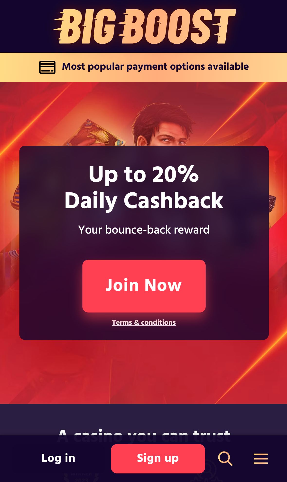 Bigboost — Homepage (Mobile)