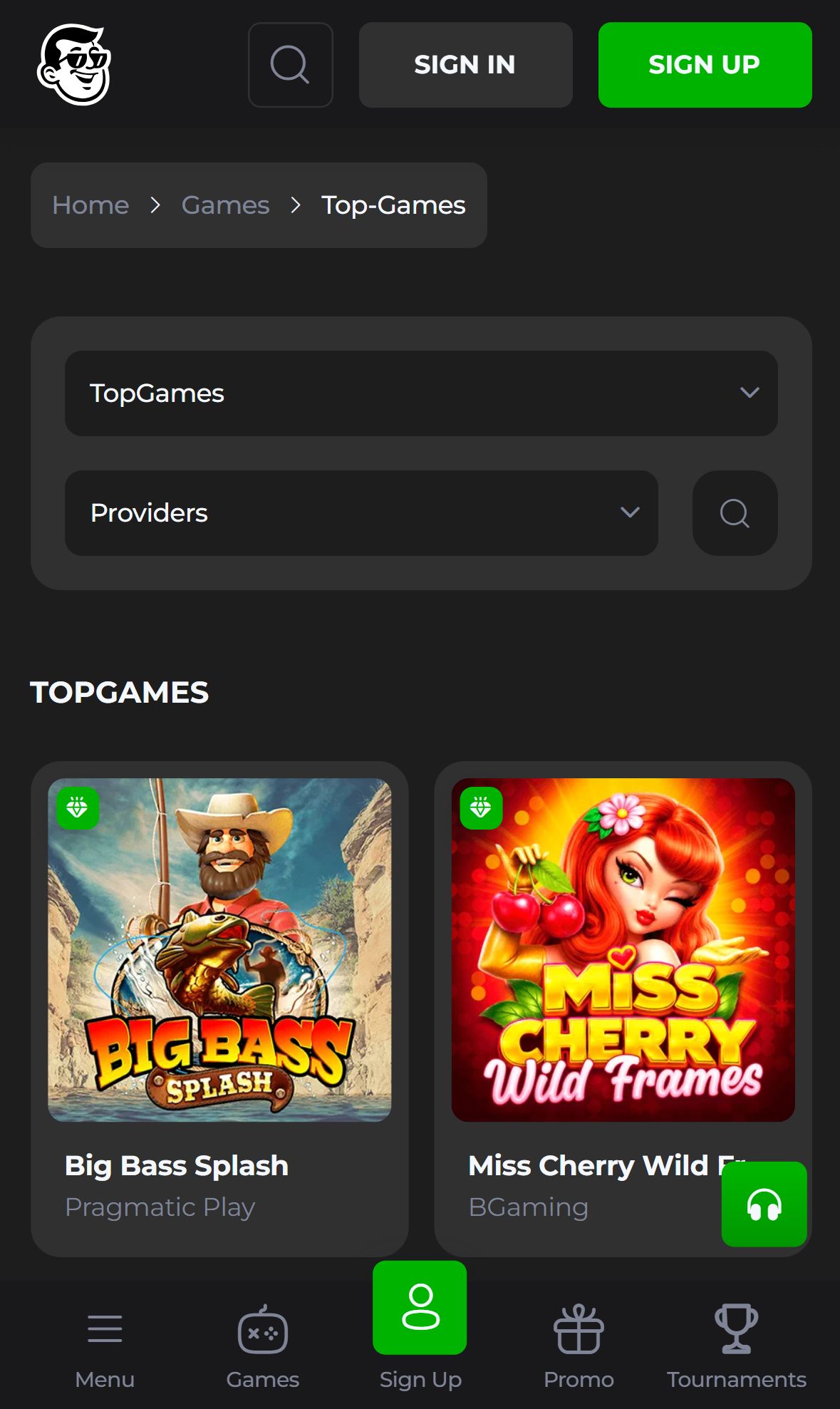 Billy Billion — Lobby (Mobile)