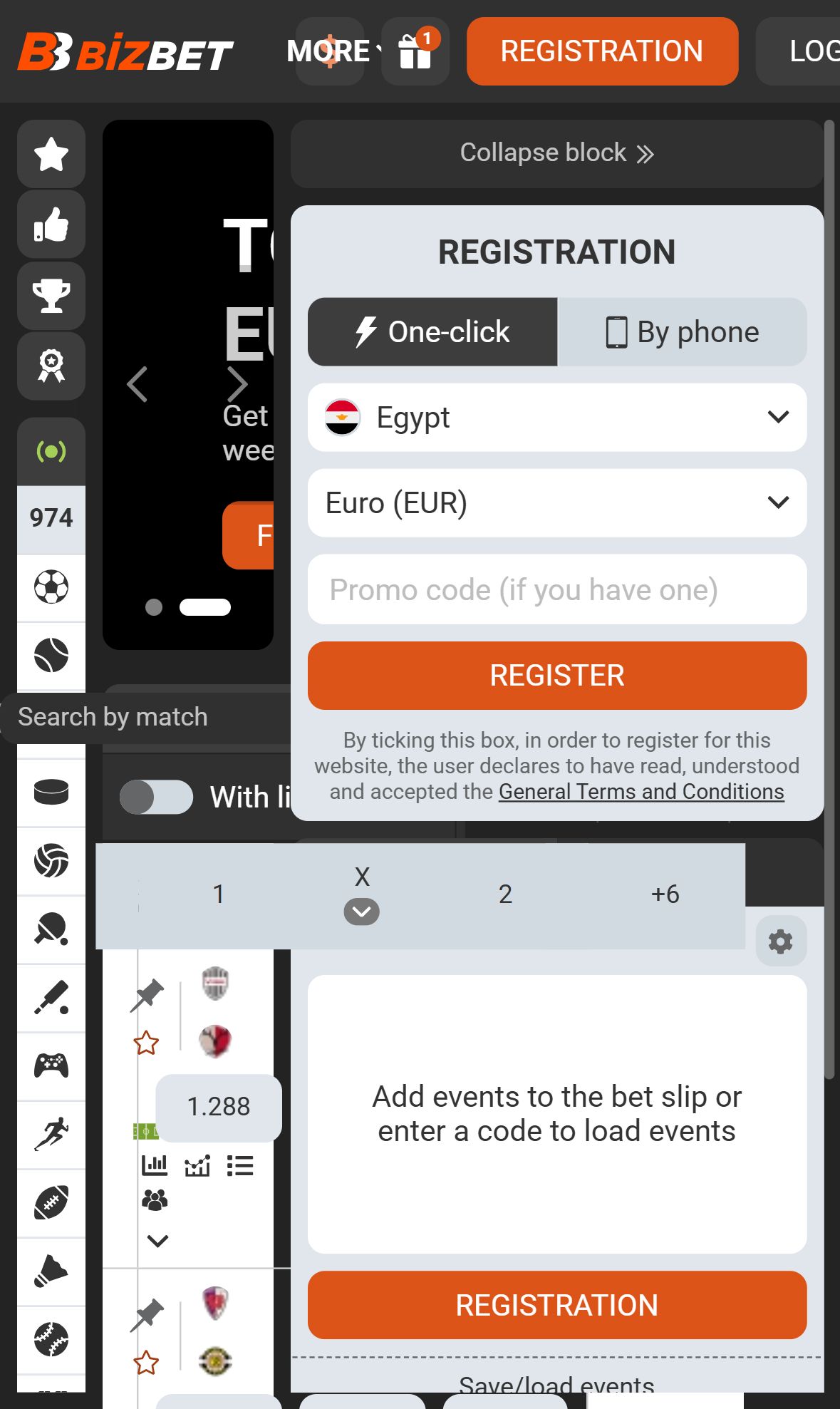 Bizbet Biz — Homepage (Mobile)