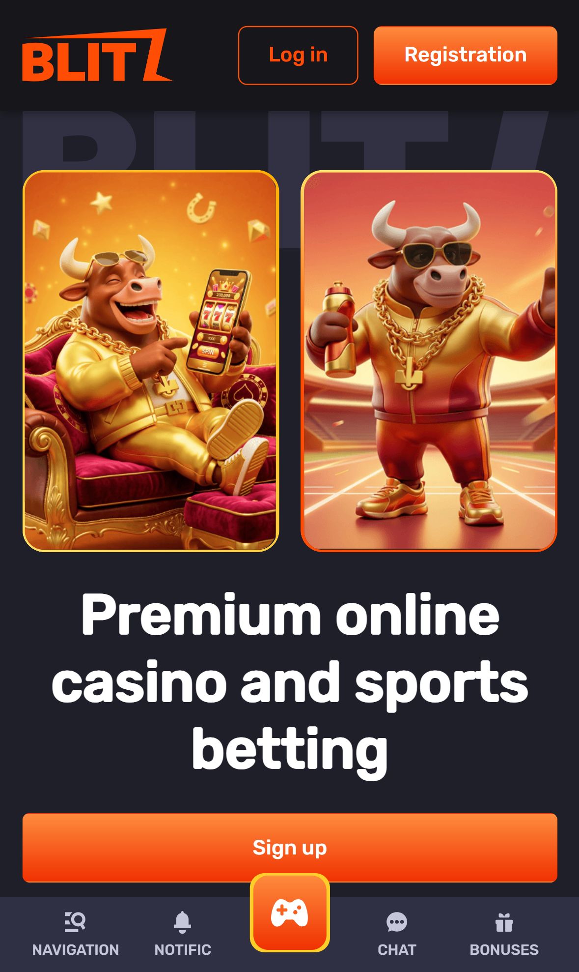 Blitz — Homepage (Mobile)