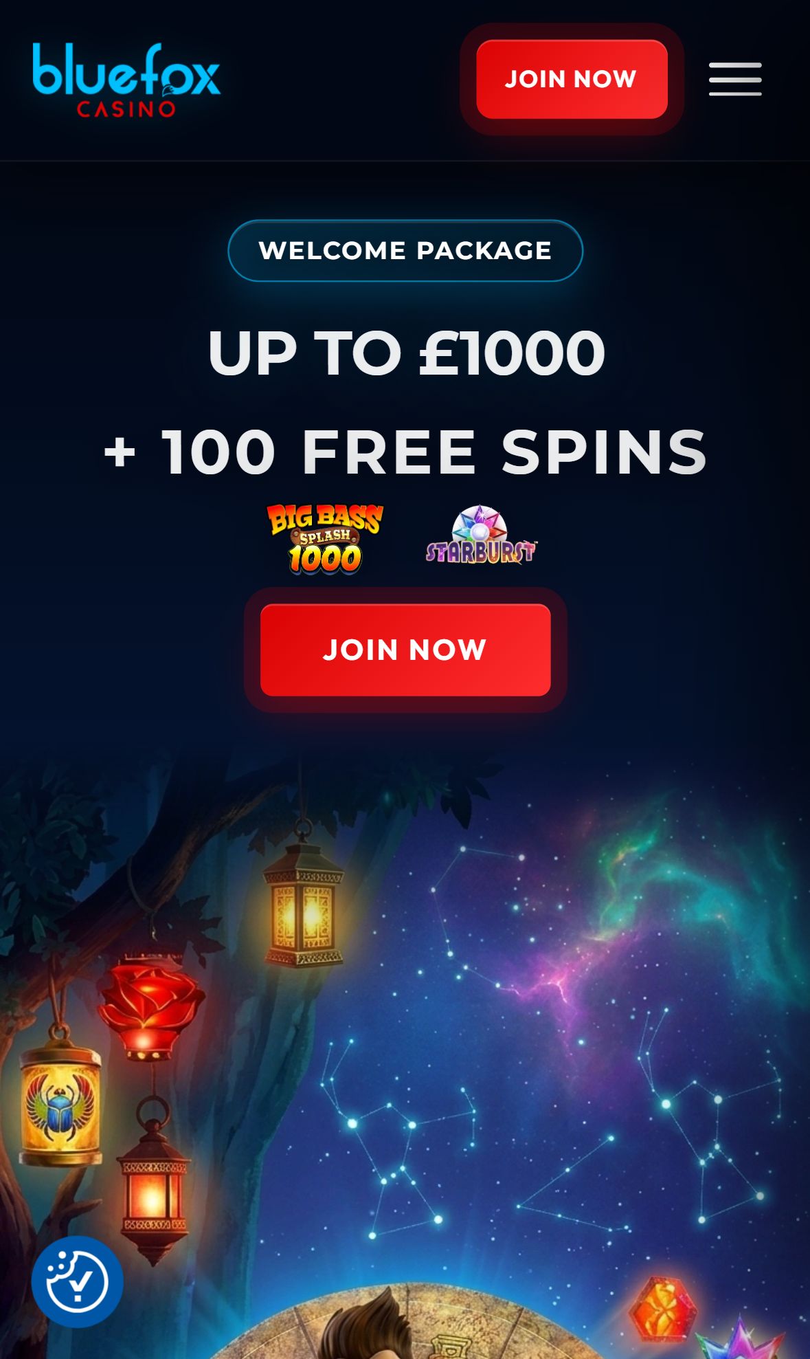 Bluefoxcasino — Lobby (Mobile)