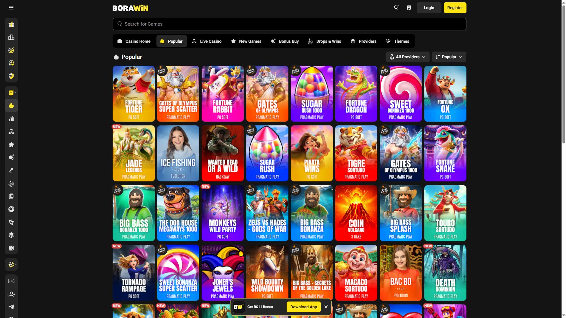 Borawin — Lobby (Desktop)