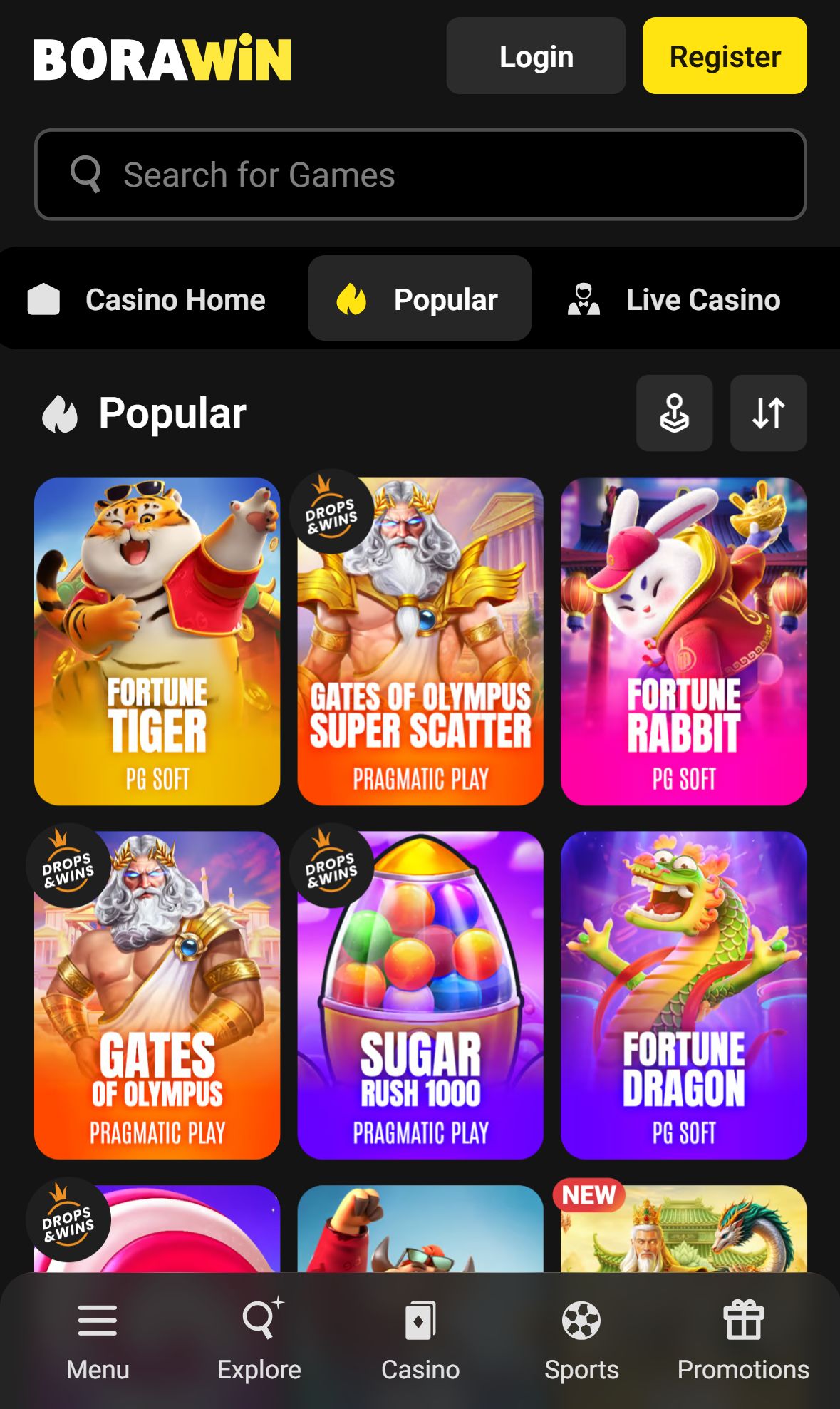 Borawin — Lobby (Mobile)